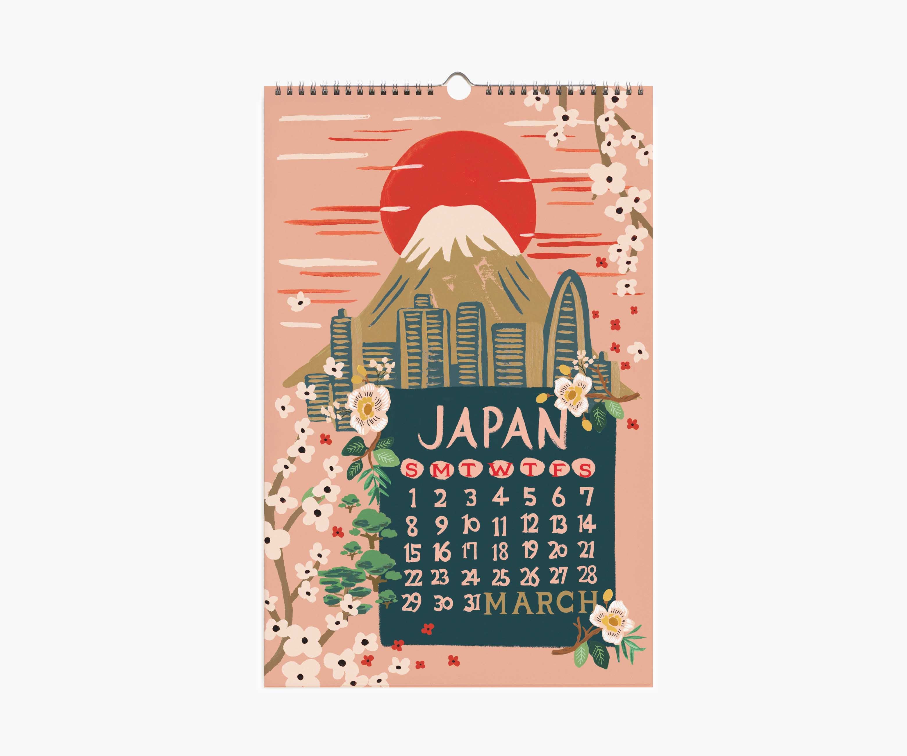 2026 Wall Calendar - World Travel
