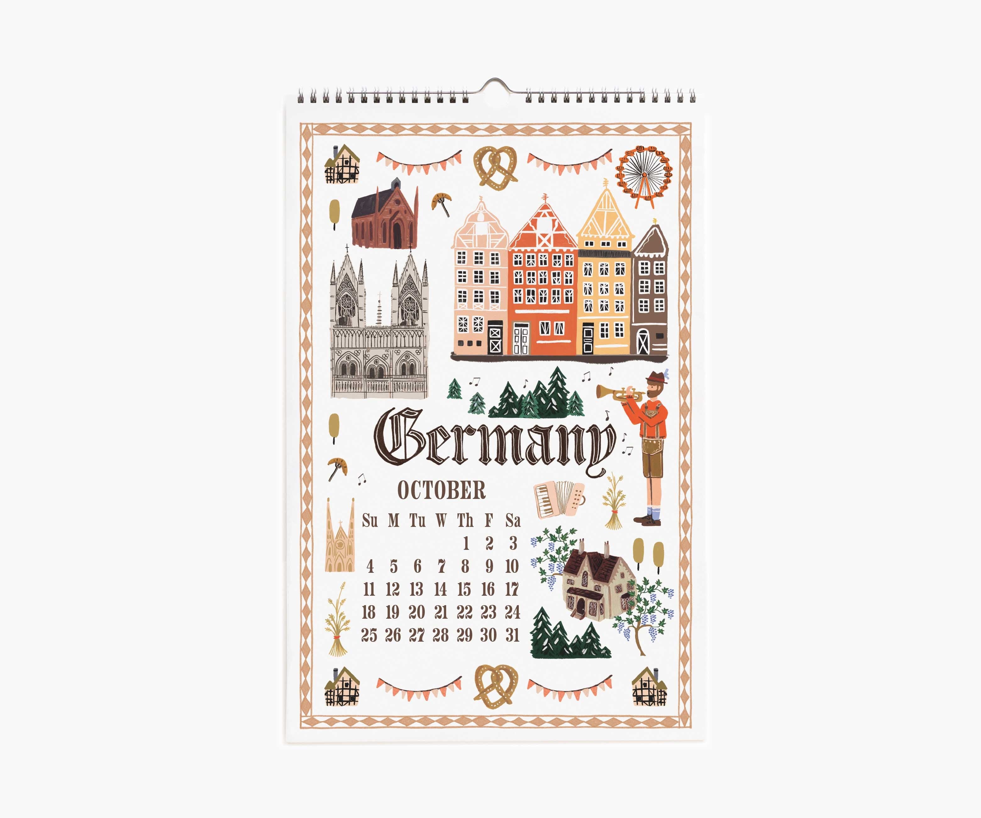 2026 Wall Calendar - World Travel