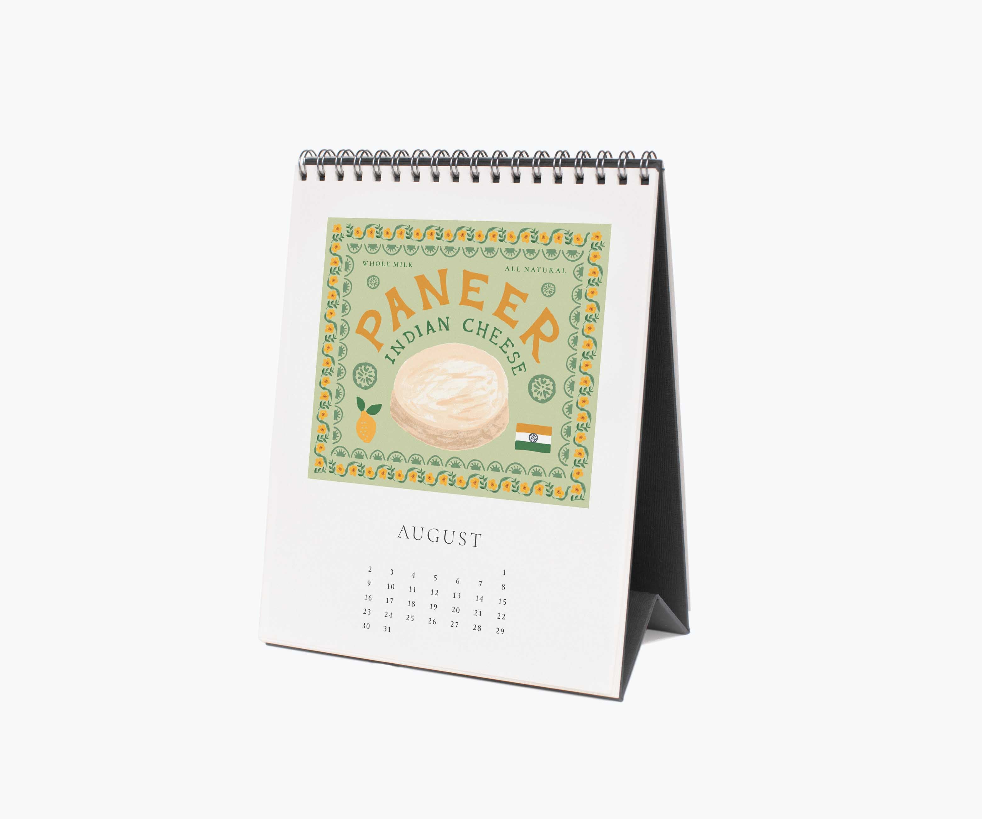 2026 Desk Calendar - Cheese