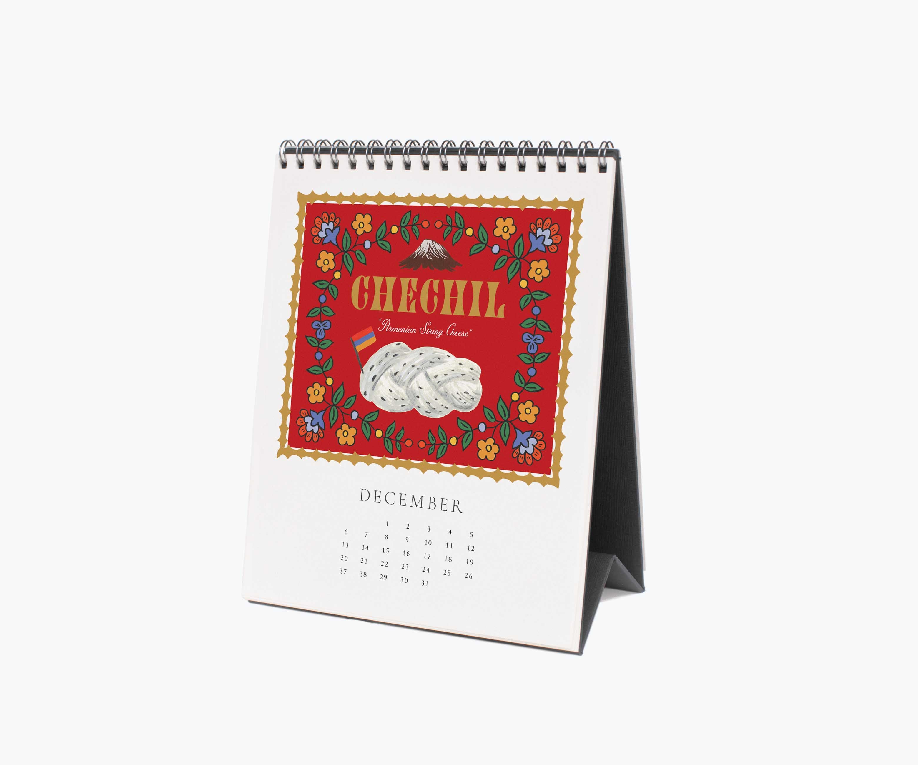 2026 Desk Calendar - Cheese