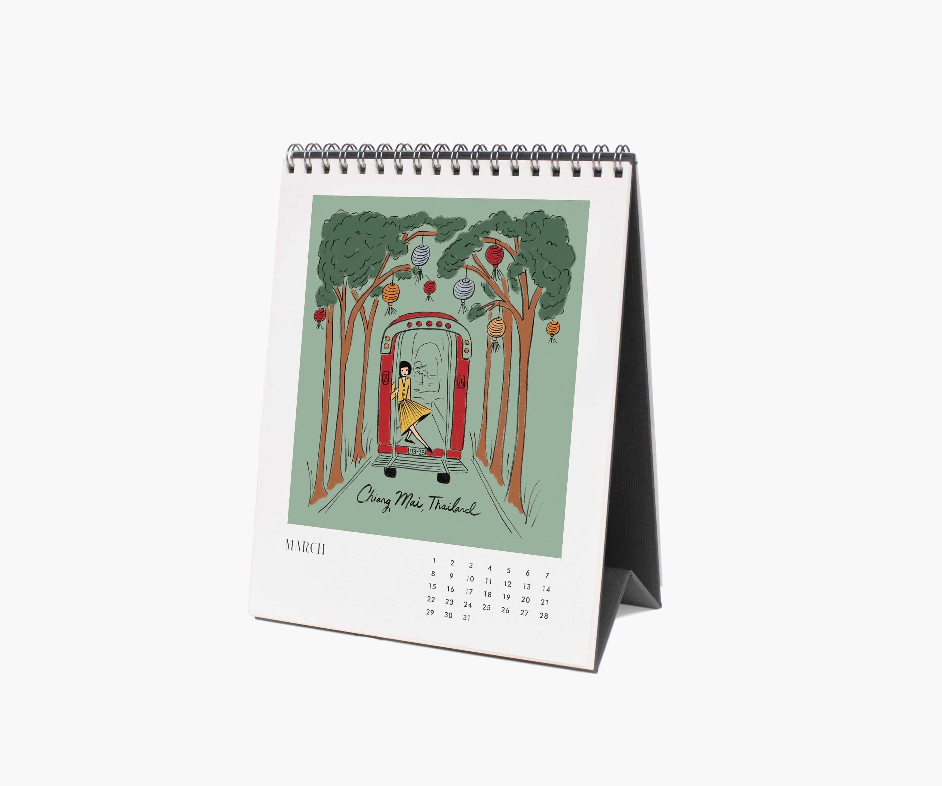 2026 Desk Calendar - Travel Sketchbook