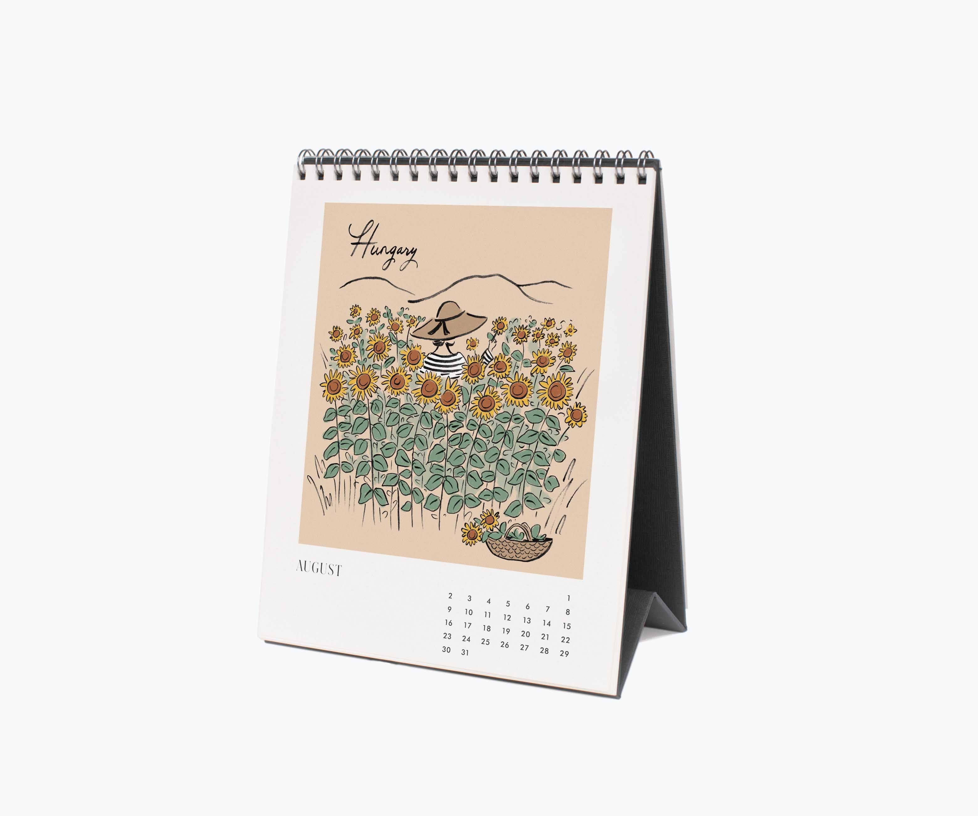 2026 Desk Calendar - Travel Sketchbook
