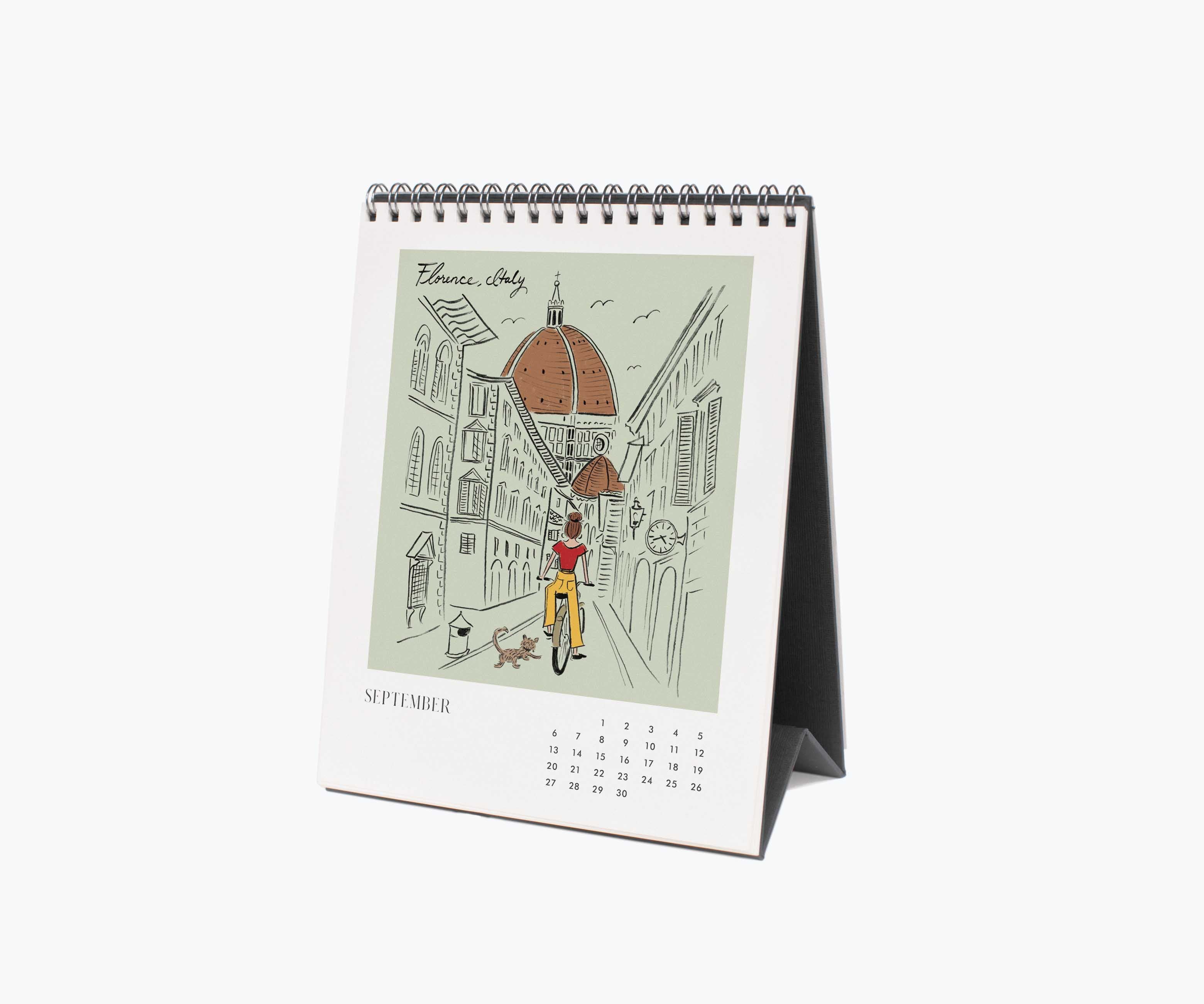 2026 Desk Calendar - Travel Sketchbook