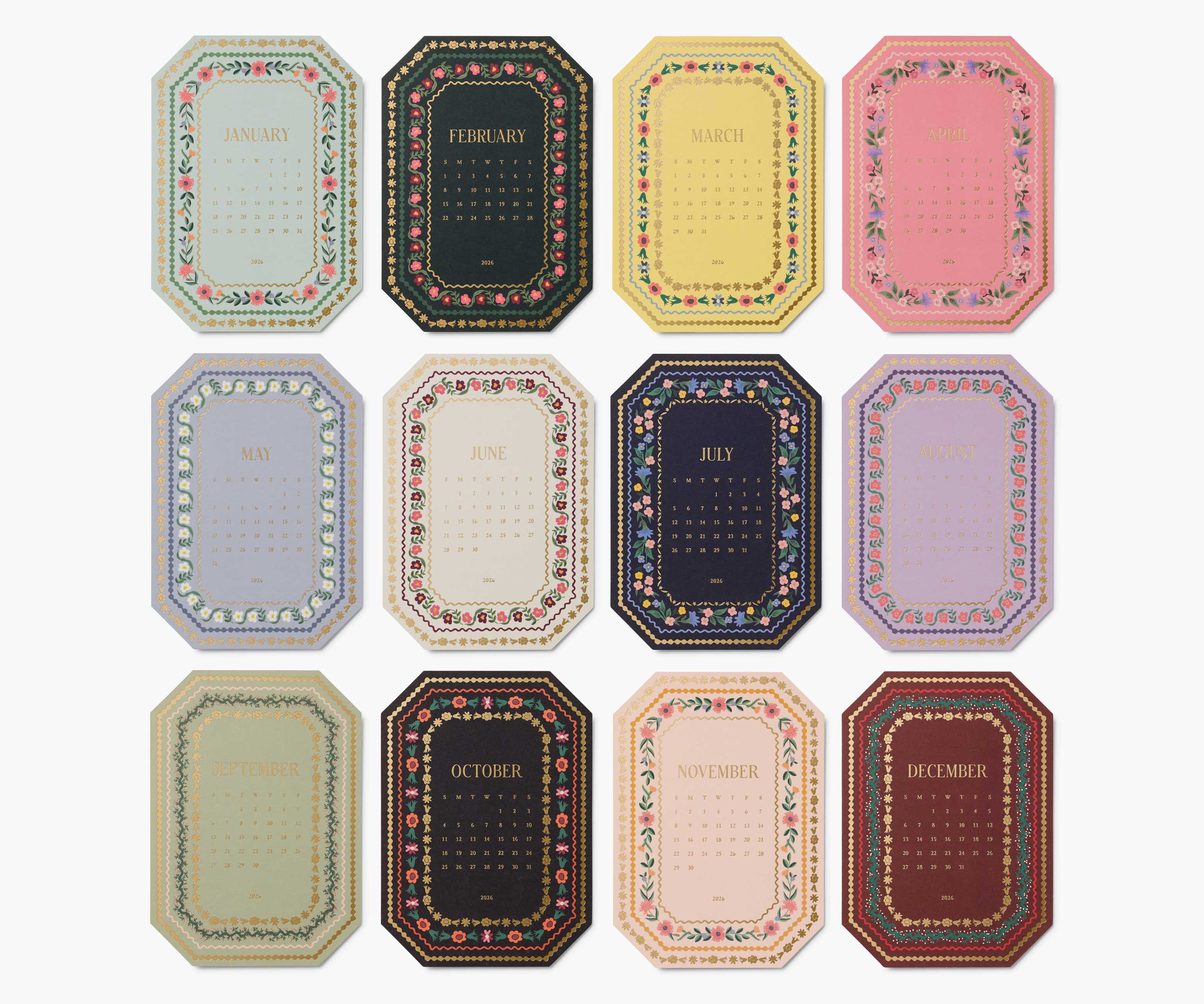 2026 Brass Easel Desk Calendar Refill - Wildwood