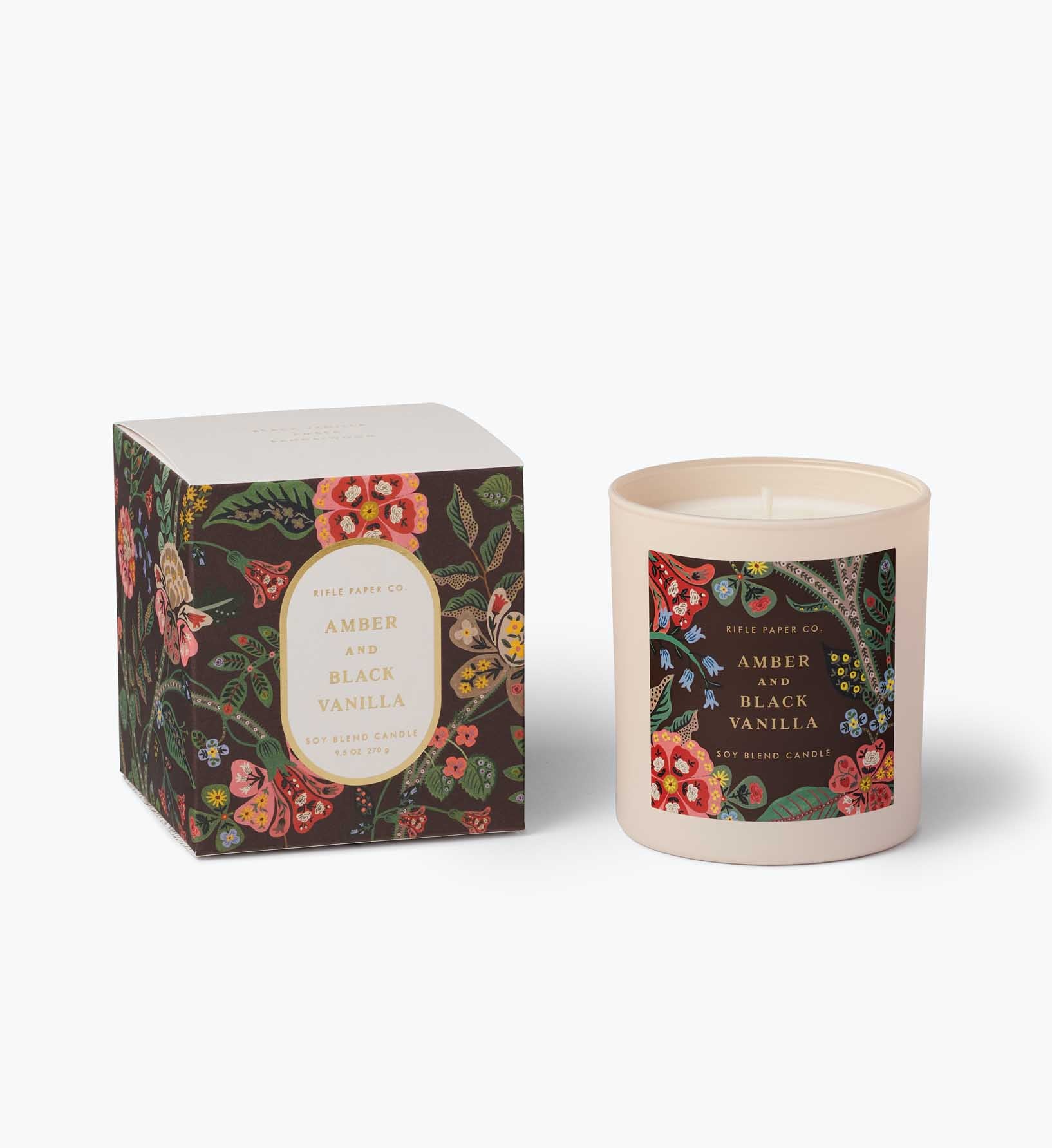 9.5 oz Candle - Amber and Black Vanilla