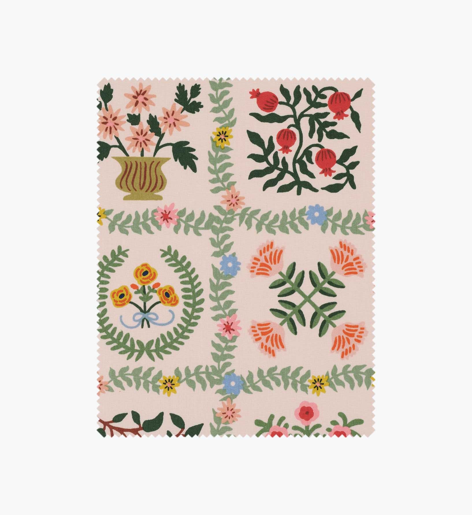 Helena Canvas Fabric - Pink