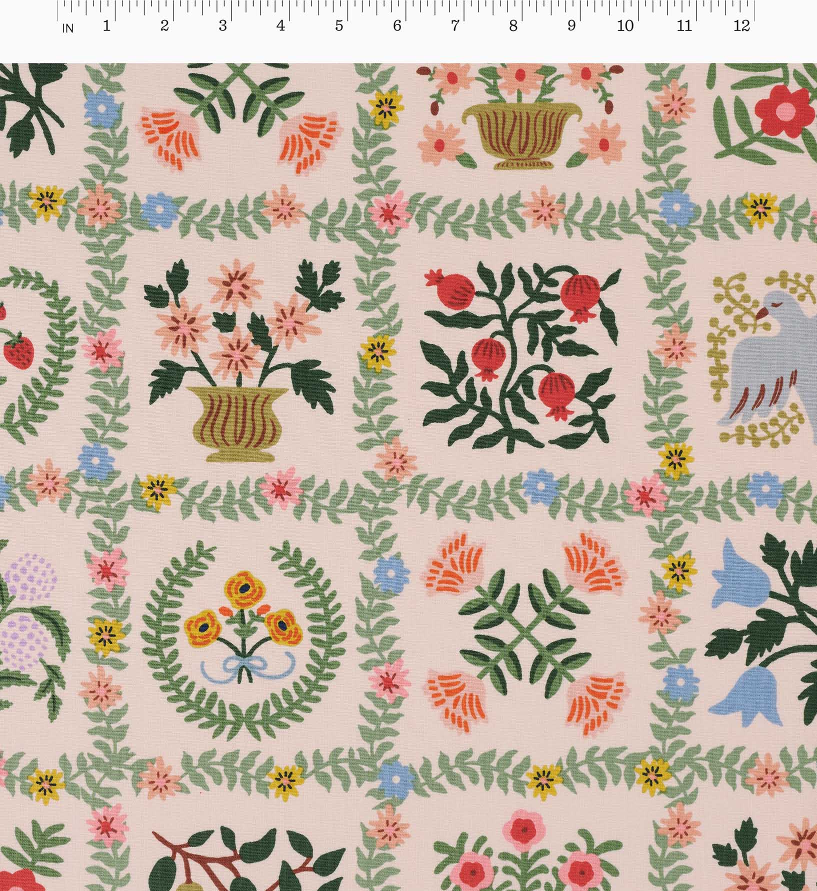 Helena Canvas Fabric - Pink