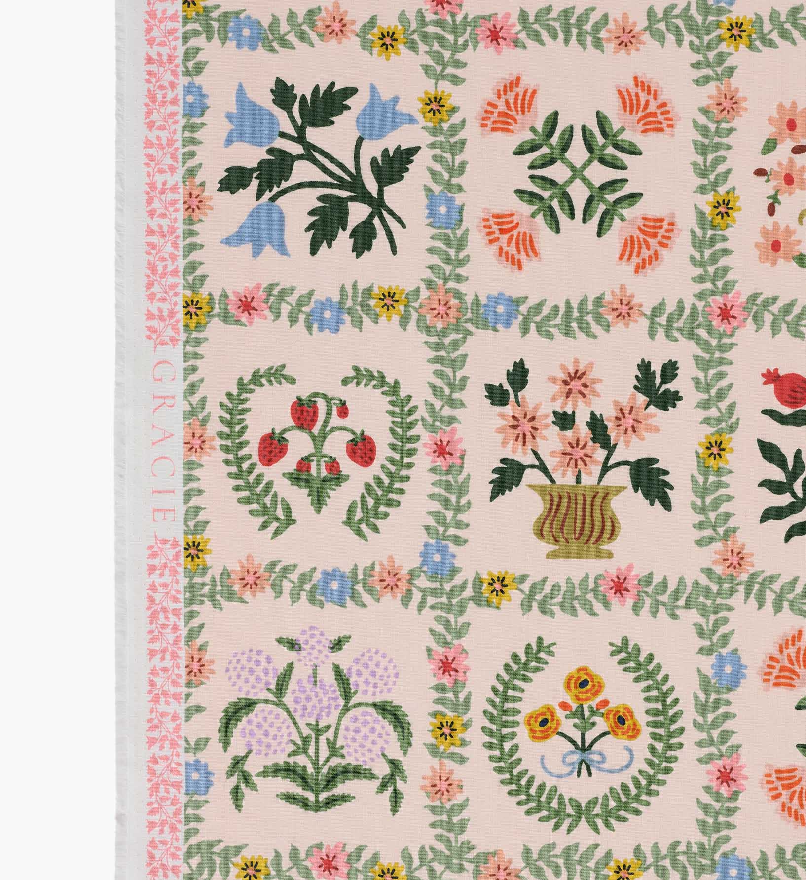 Helena Canvas Fabric - Pink