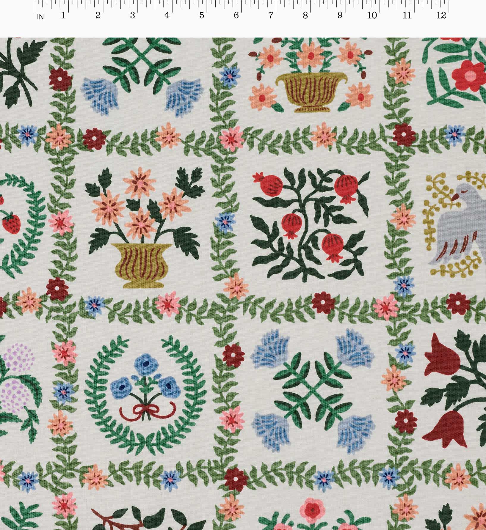 Helena Canvas Fabric - Cream