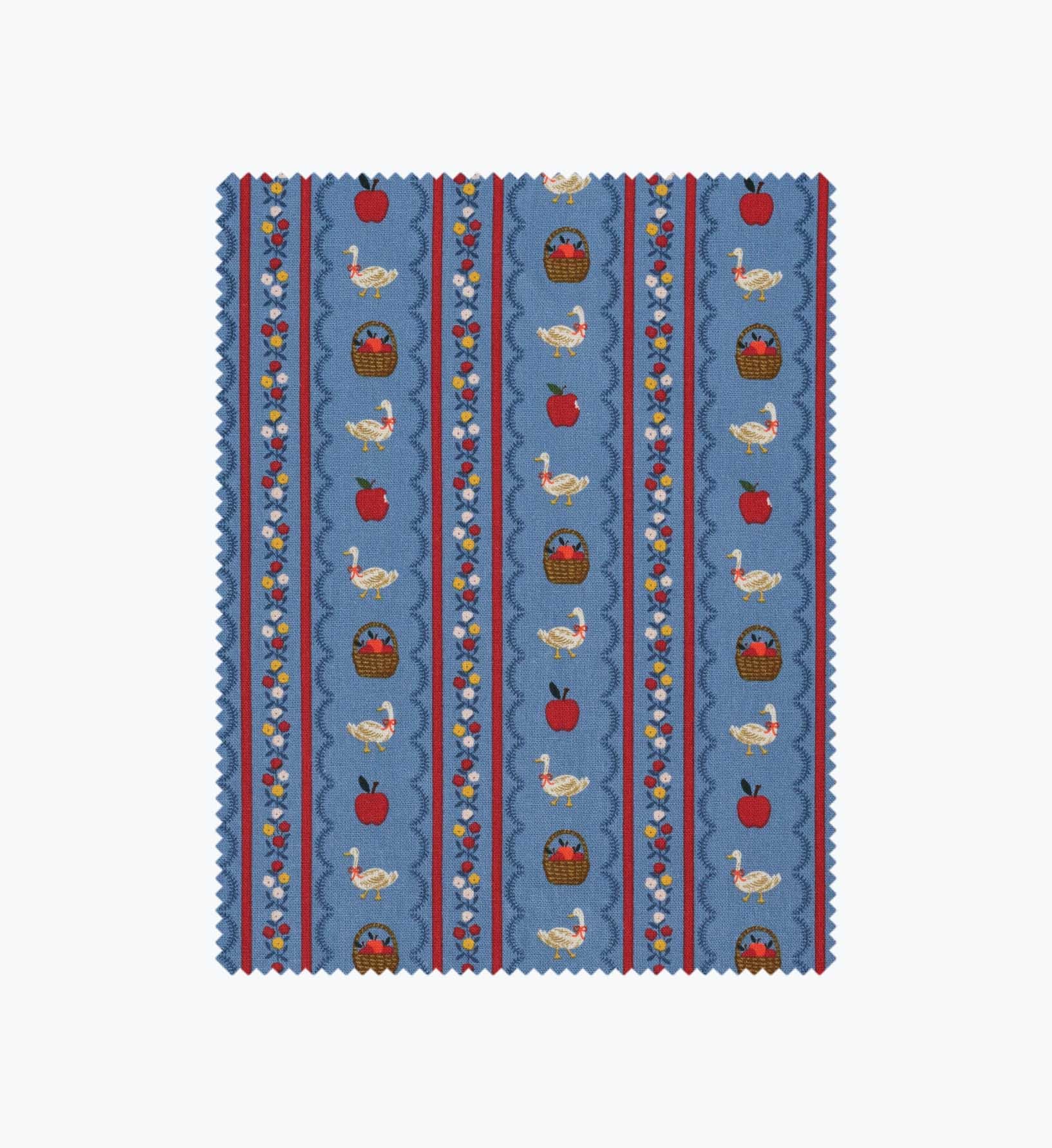 Farmhouse Stripe Canvas Fabric - Blue