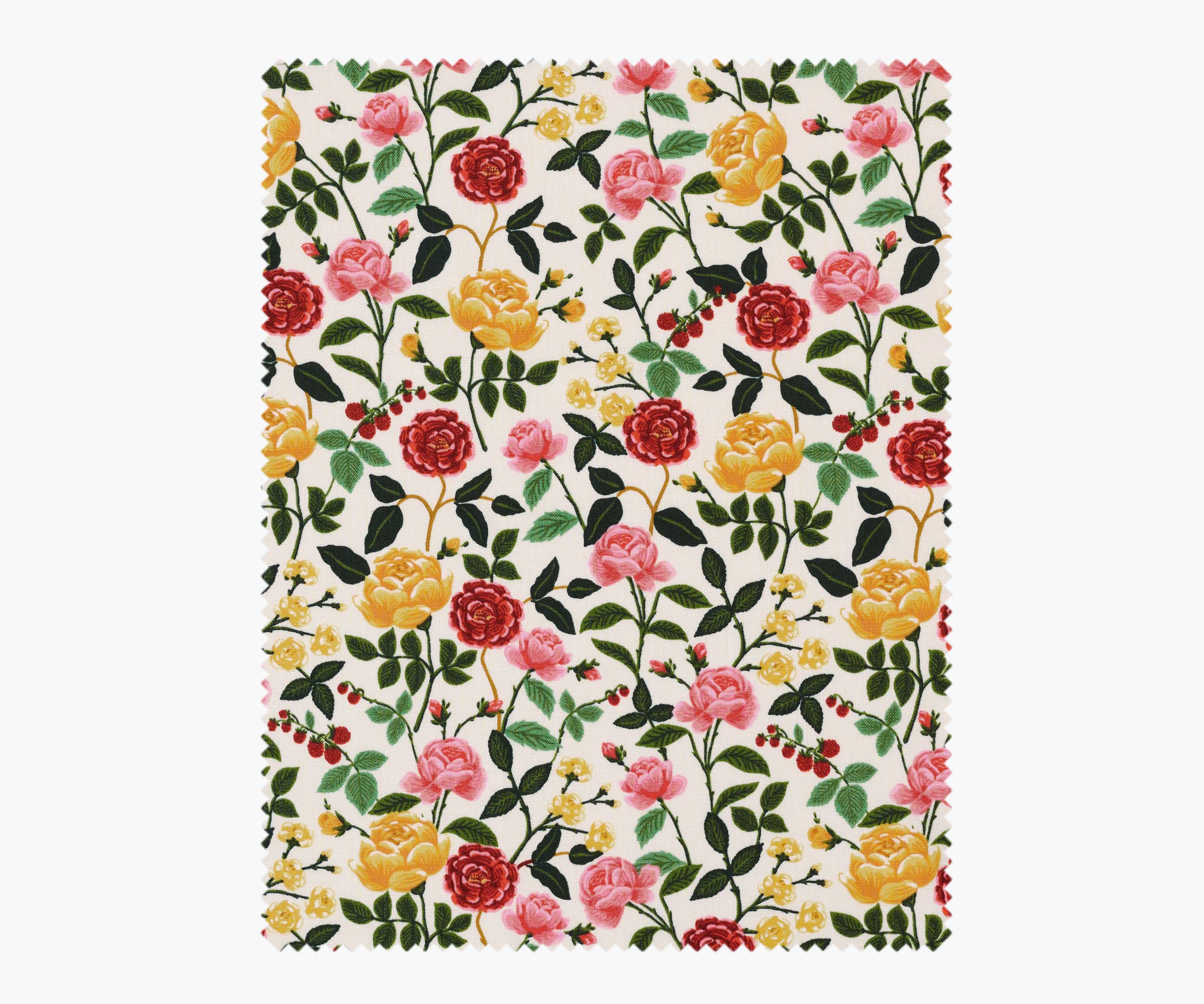 Roses Cotton Fabric - Cream