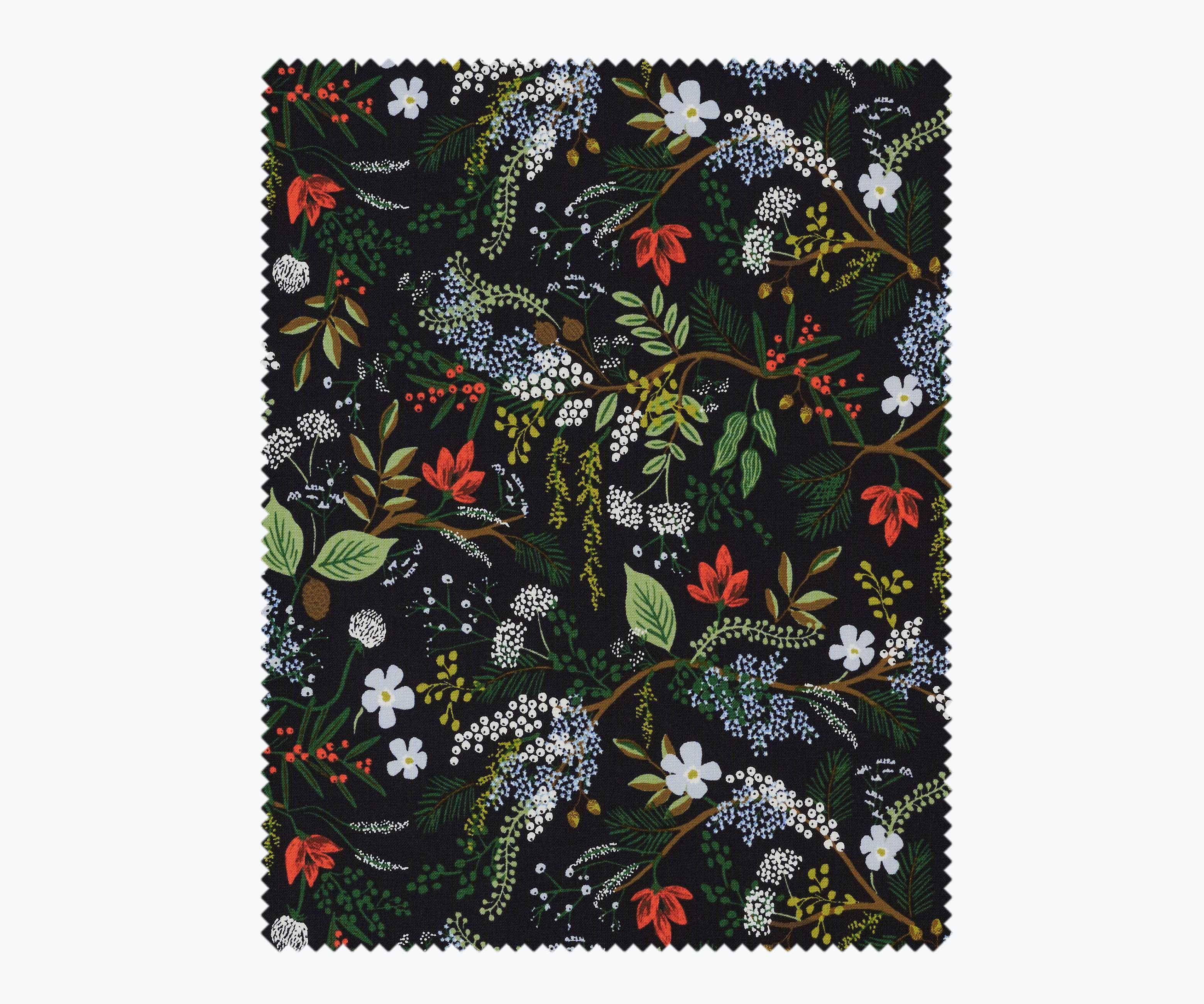 Juniper Forest Cotton Fabric - Black