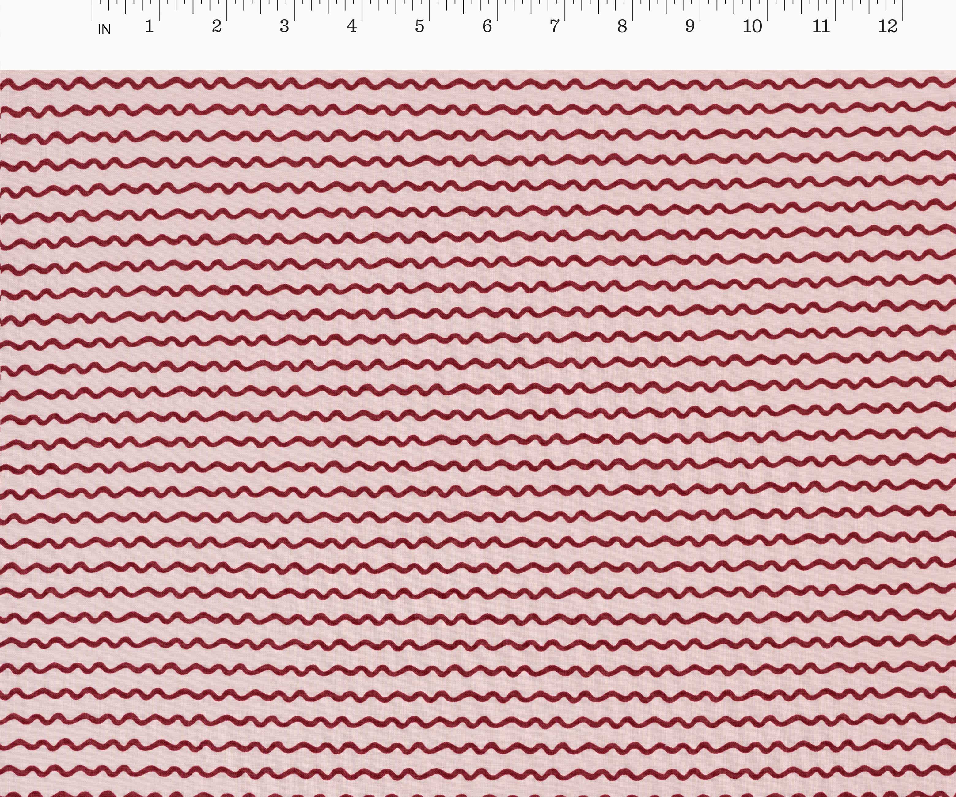 Rickrack Cotton Fabric - Blush