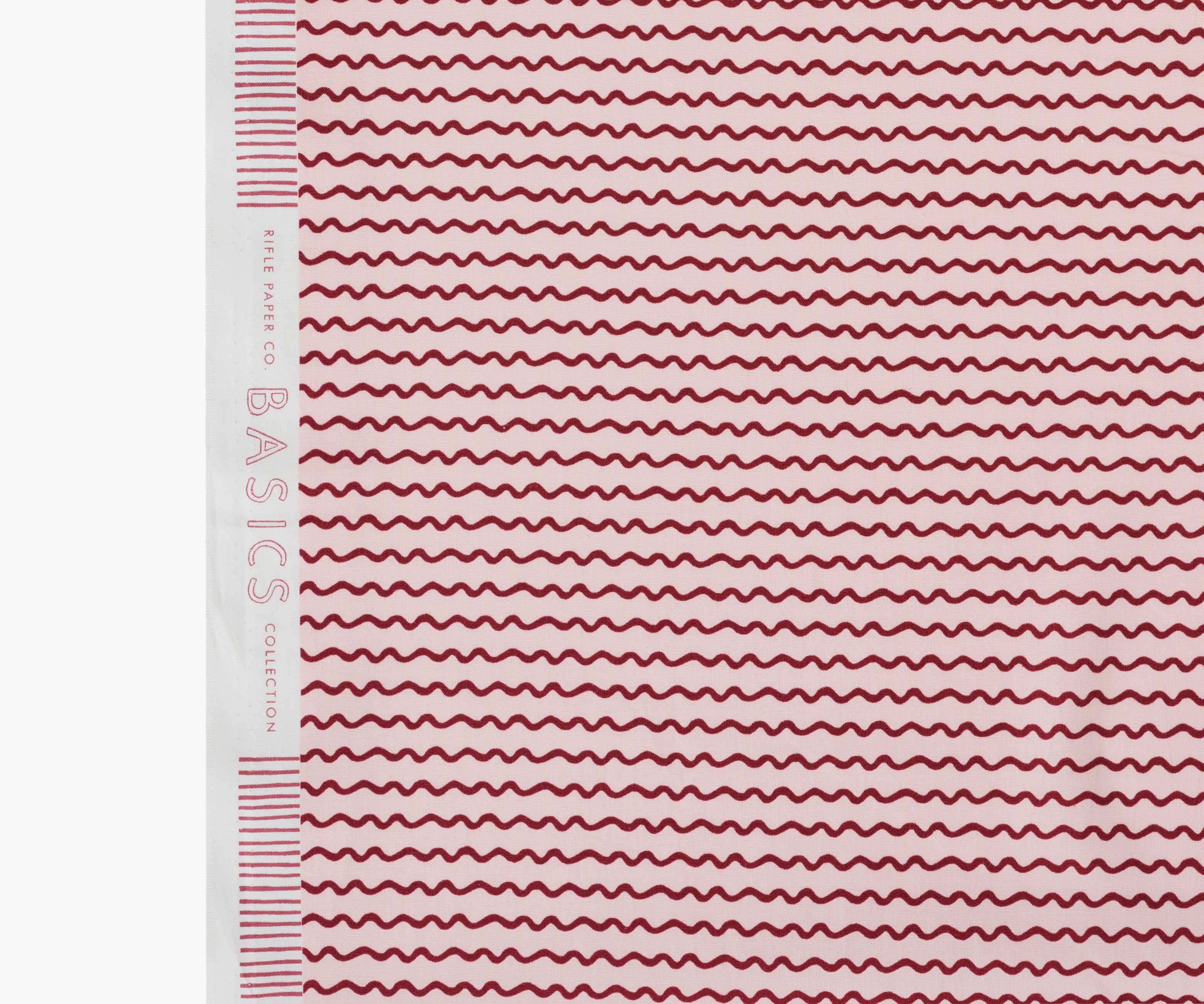 Rickrack Cotton Fabric - Blush