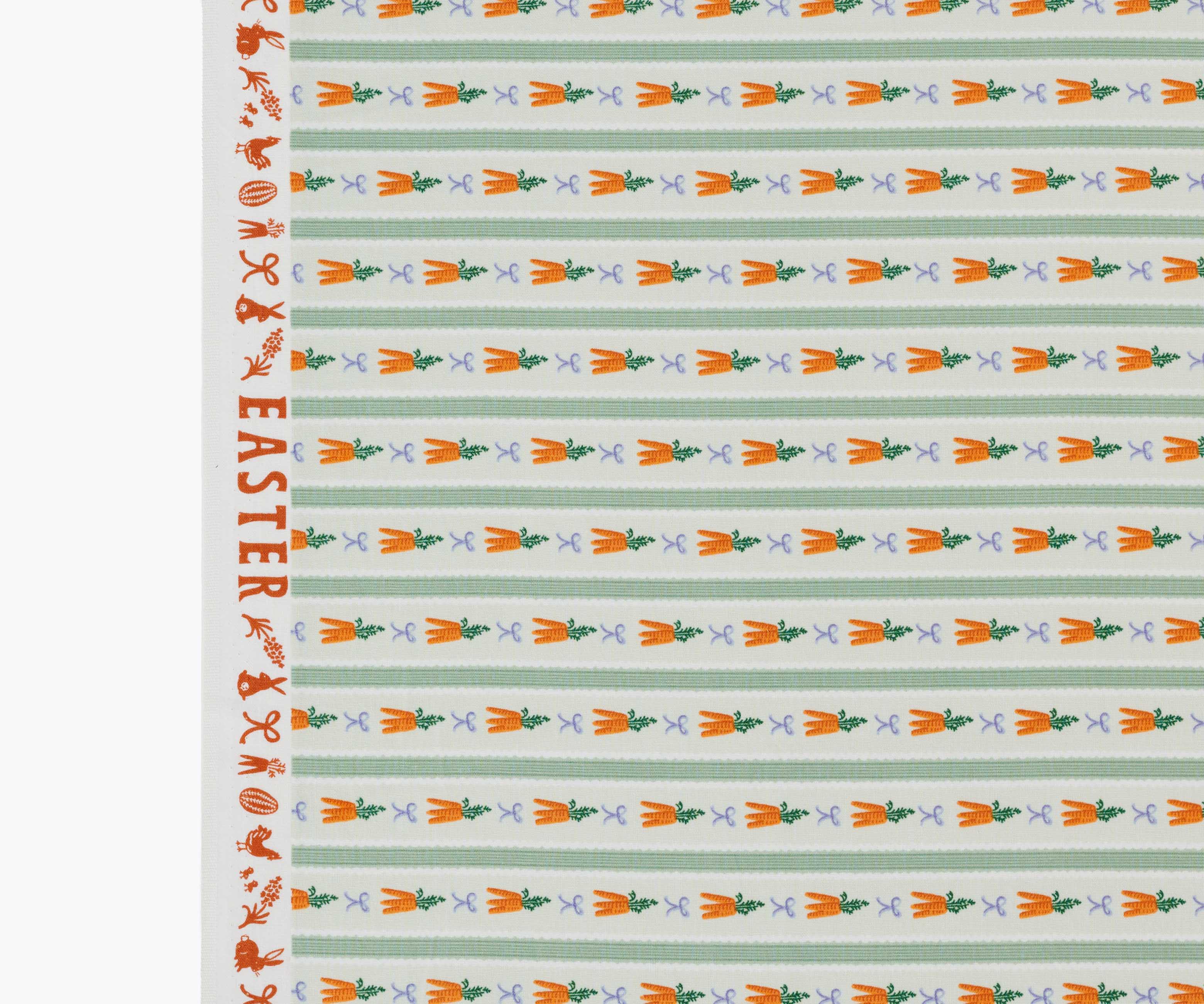 Carrot Patch Cotton Fabric - Mint