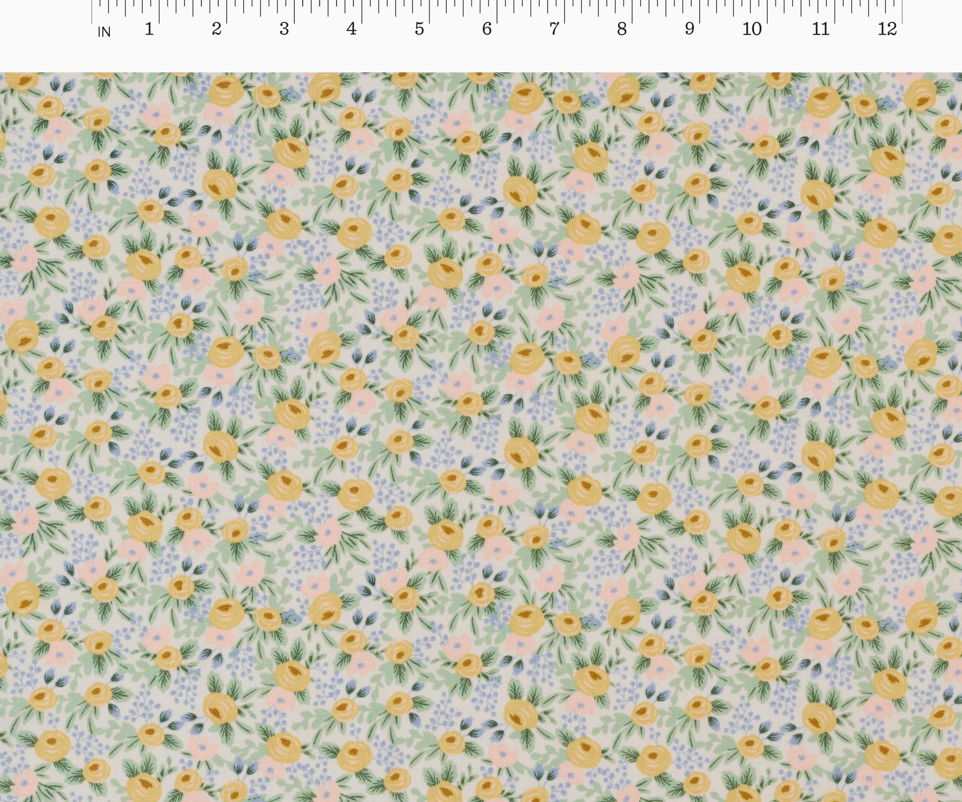 Rosa Cotton Fabric - Cream