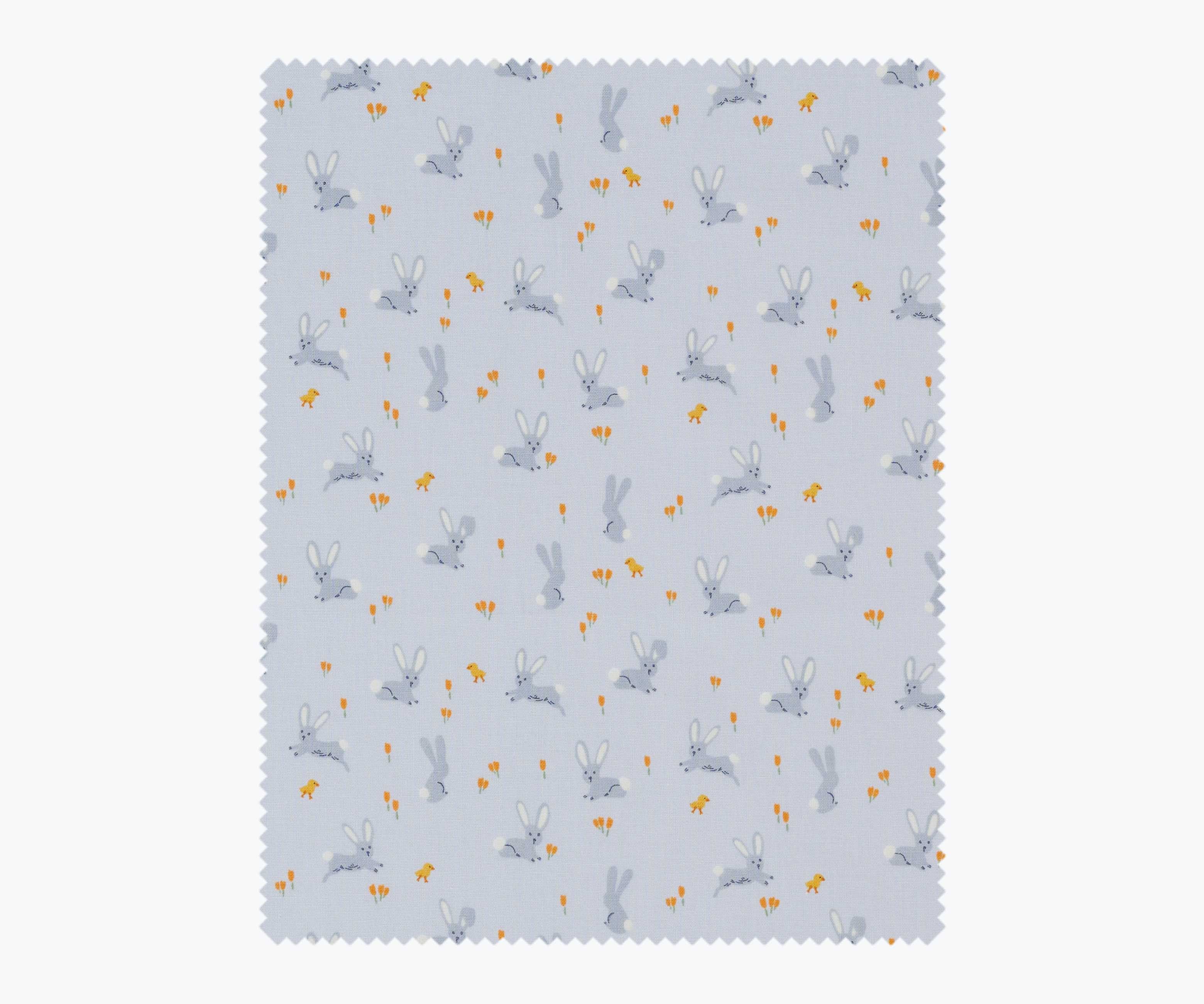 Bunnies Cotton Fabric - Blue