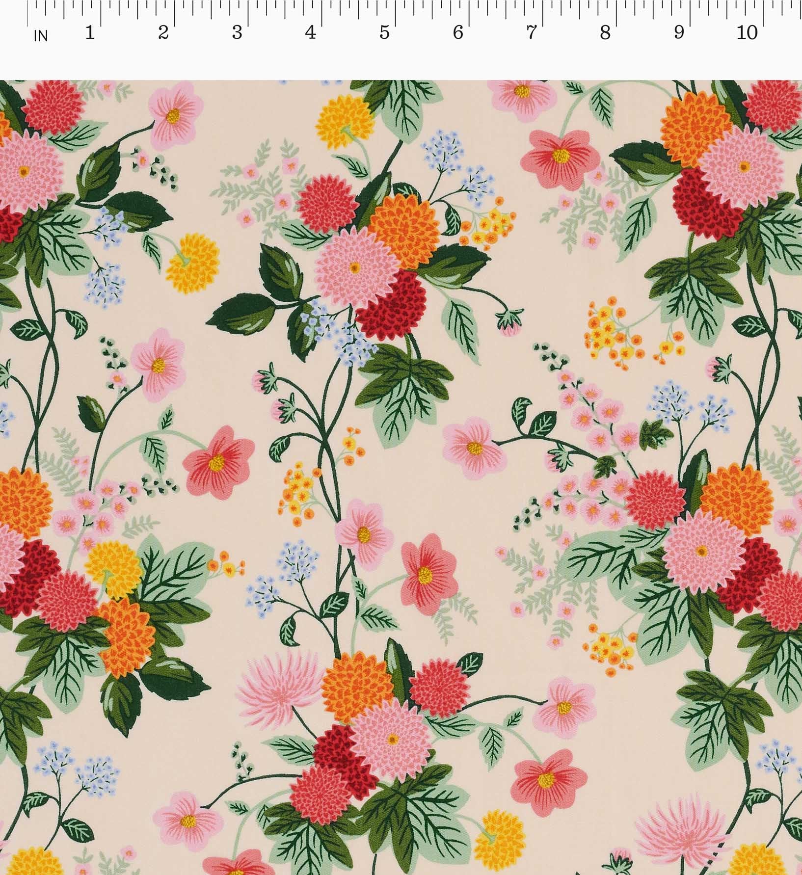 Dahlia Cotton Fabric - Blush