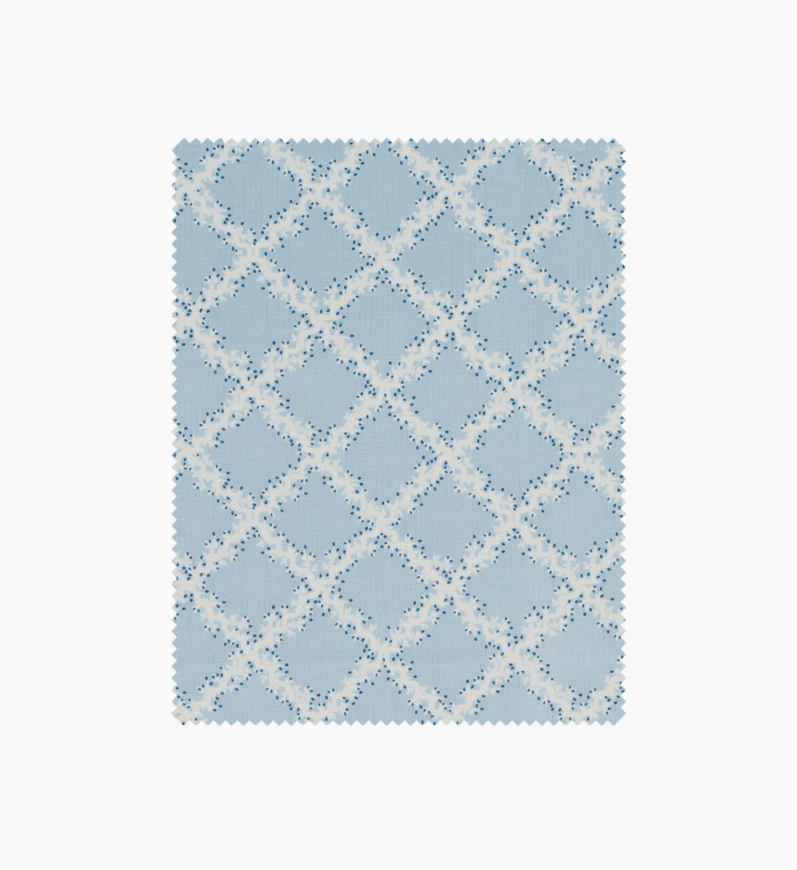 Lattice Cotton Fabric - Blue