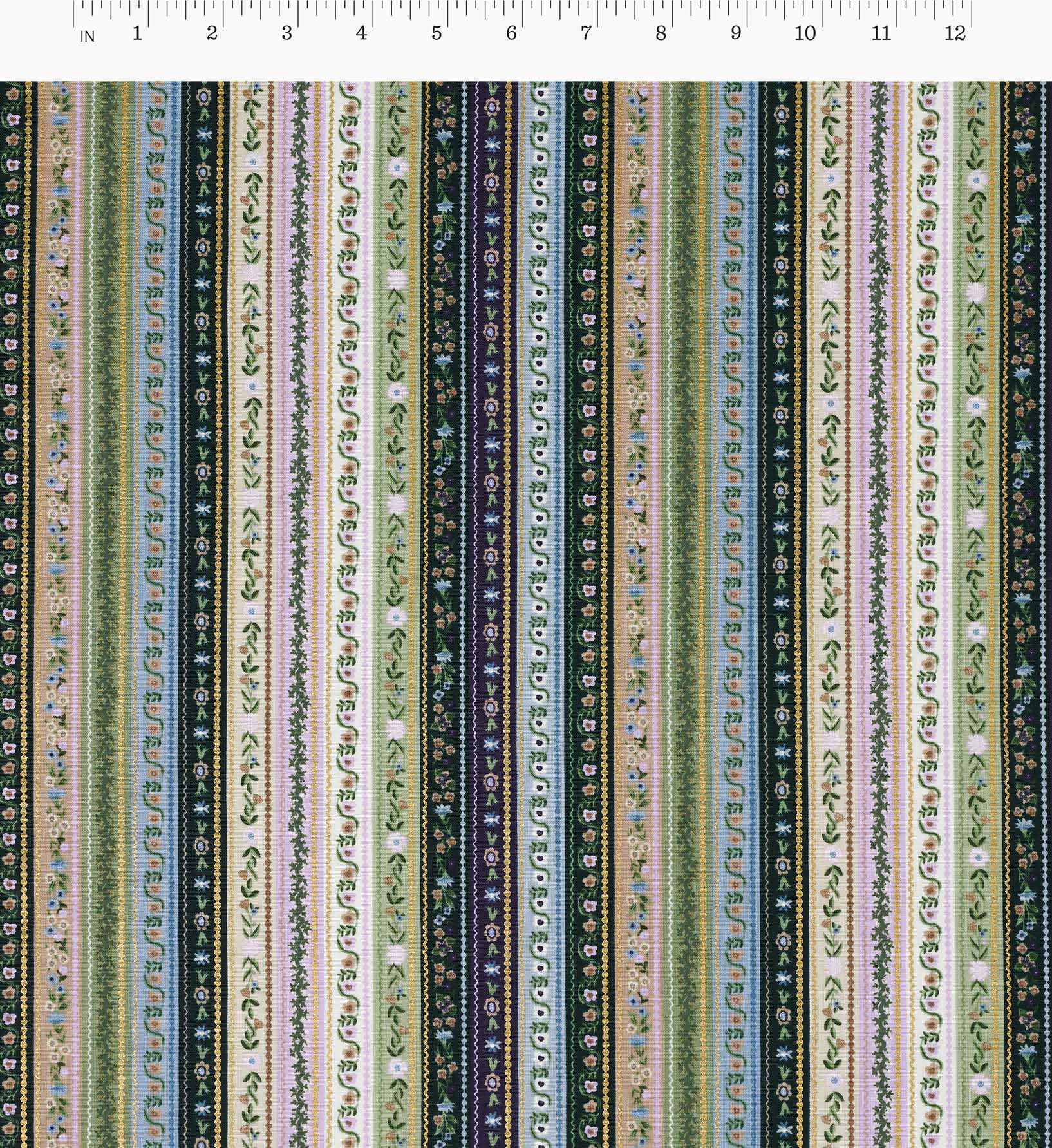 Gemma Cotton Metallic Fabric - Cool