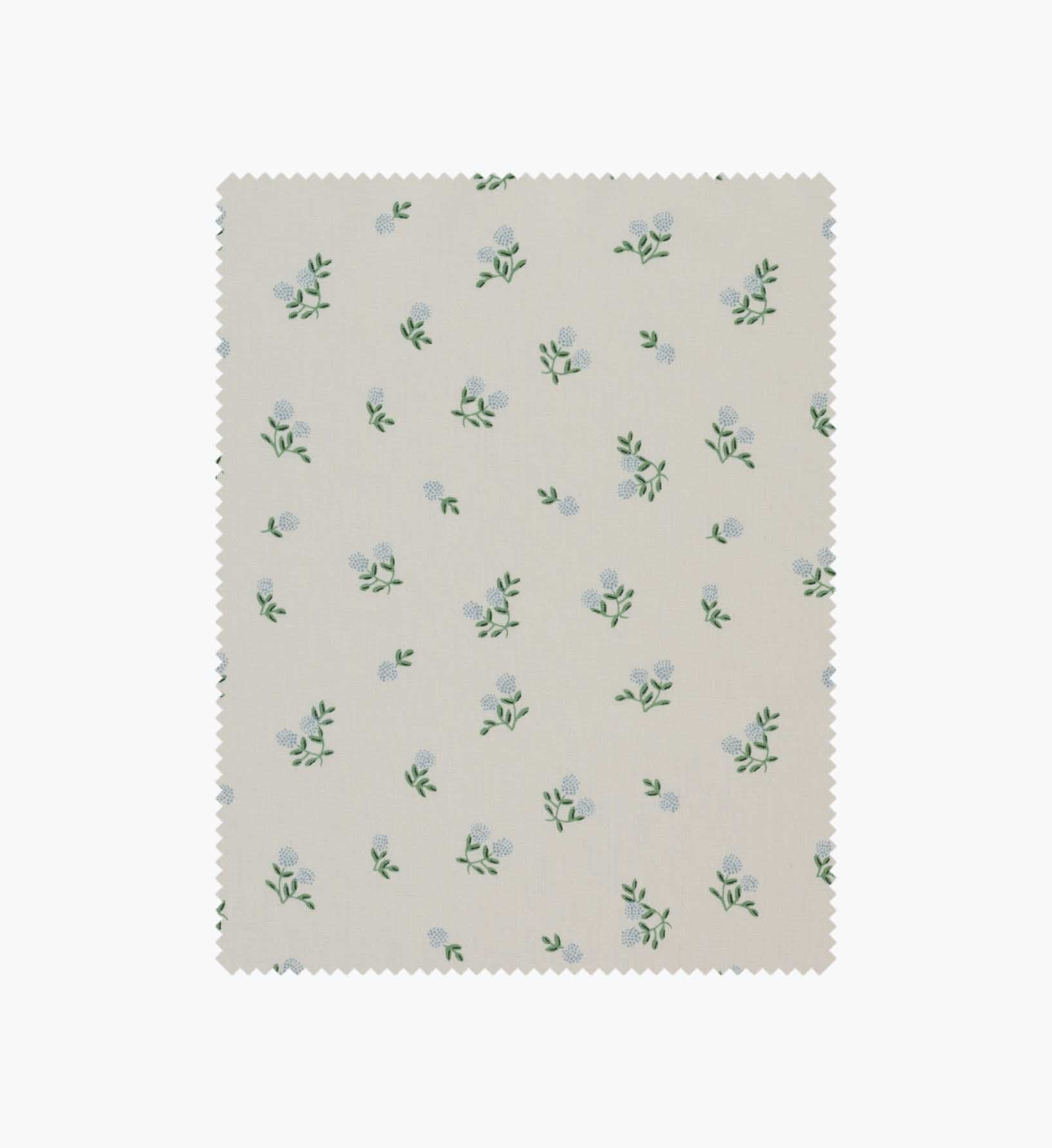 Ditsy Hydrangea Cotton Fabric - Cream