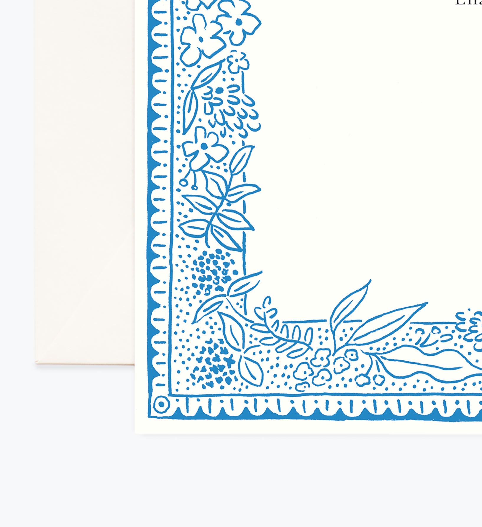 Floral Personalized Stationery  - Delft