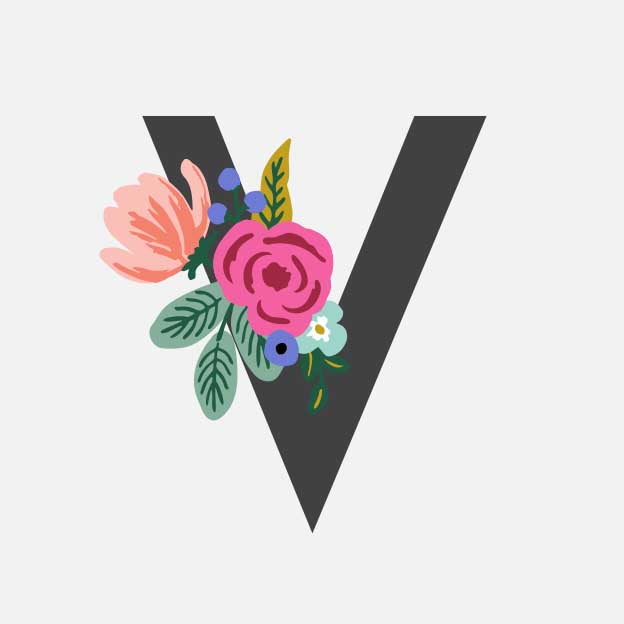 Monogram Personalized Stationery - V