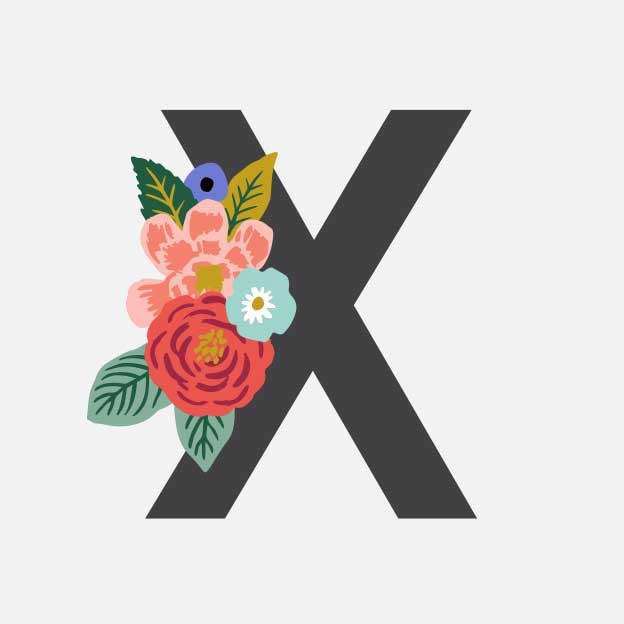 Monogram Personalized Stationery - X