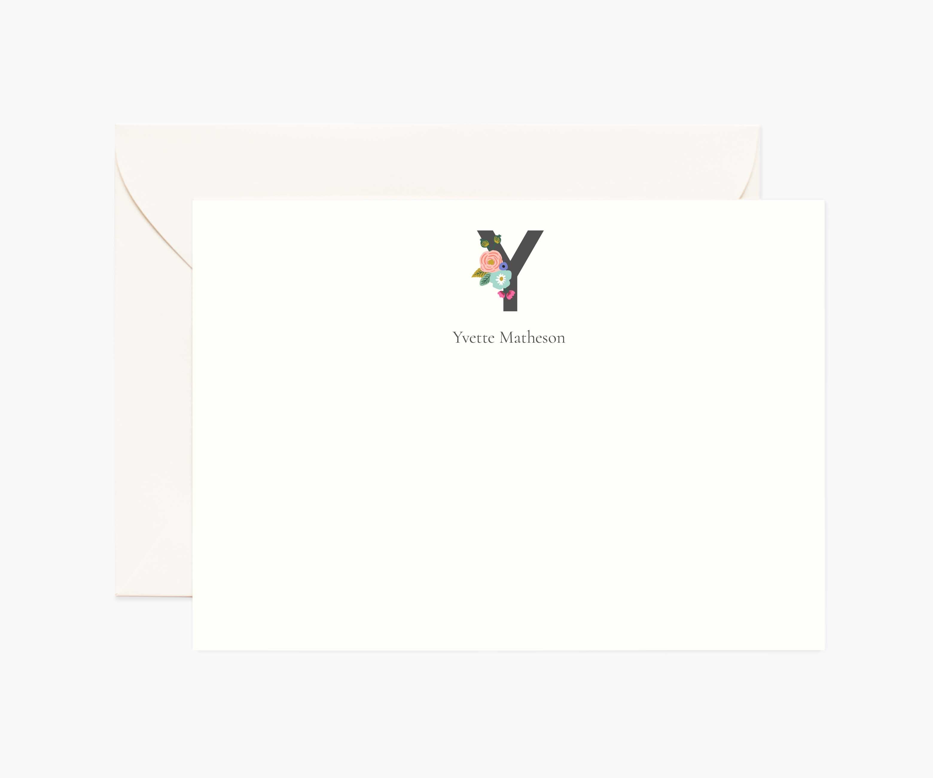 Monogram Personalized Stationery - Y