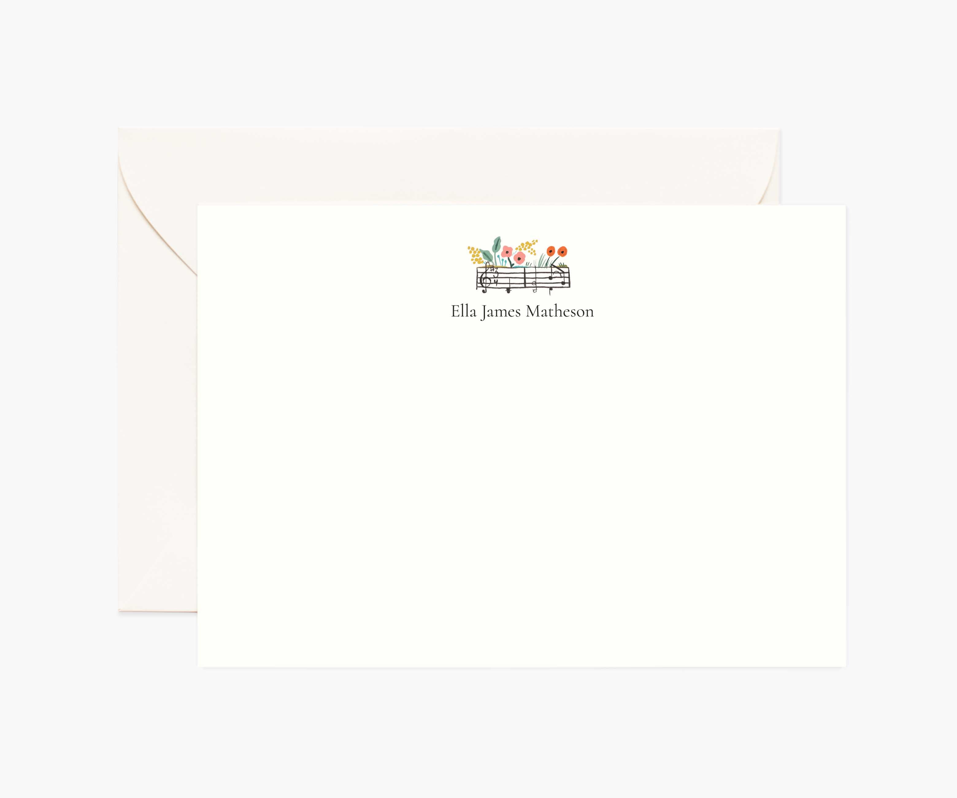 Arts Personalized Stationery  - Music Notes