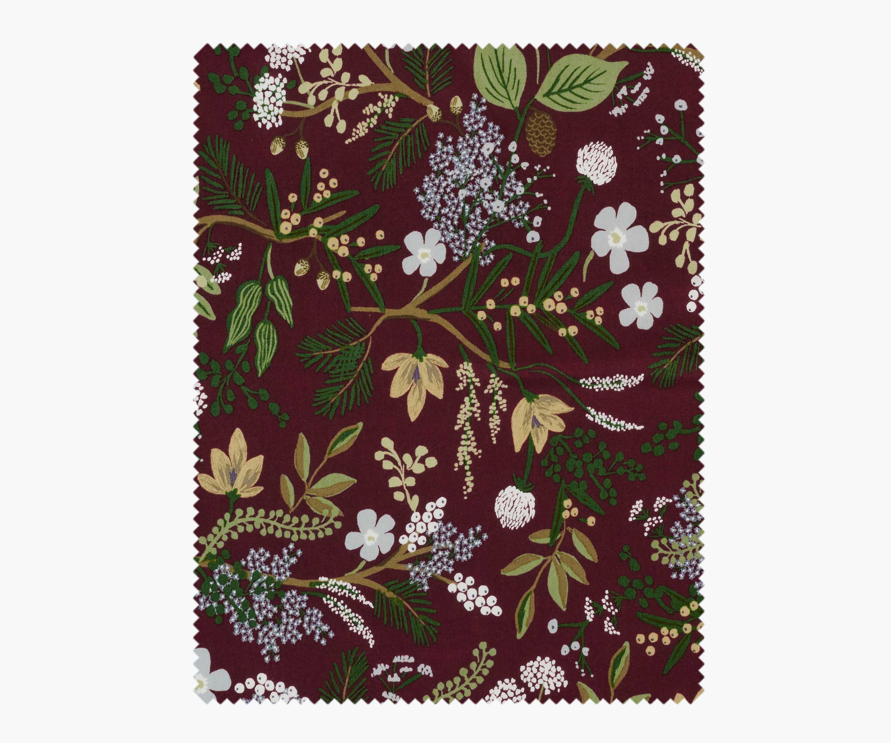 Juniper Forest Rayon Fabric - Burgundy