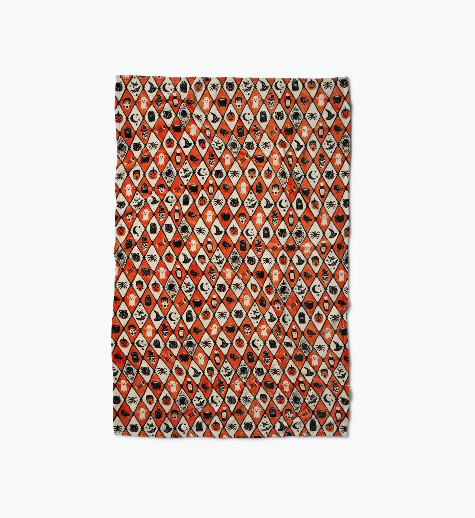 Fleece Blanket - Halloween Argyle