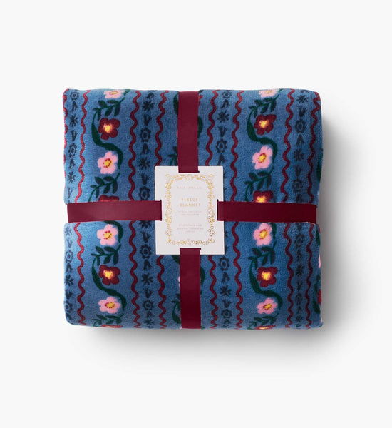 Delphine Floral Fleece Blanket | Rifle Paper Co.