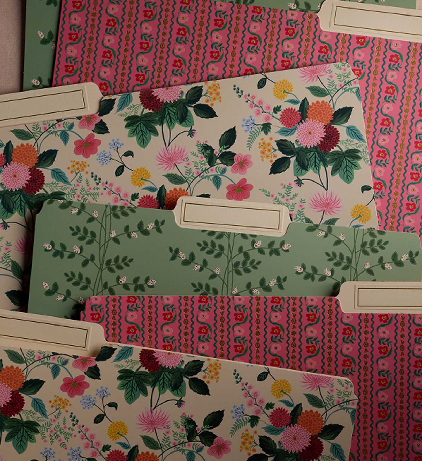 Assortment File Format Dahlia Assorted File Folders Set of 6 | Rifle Paper Co.