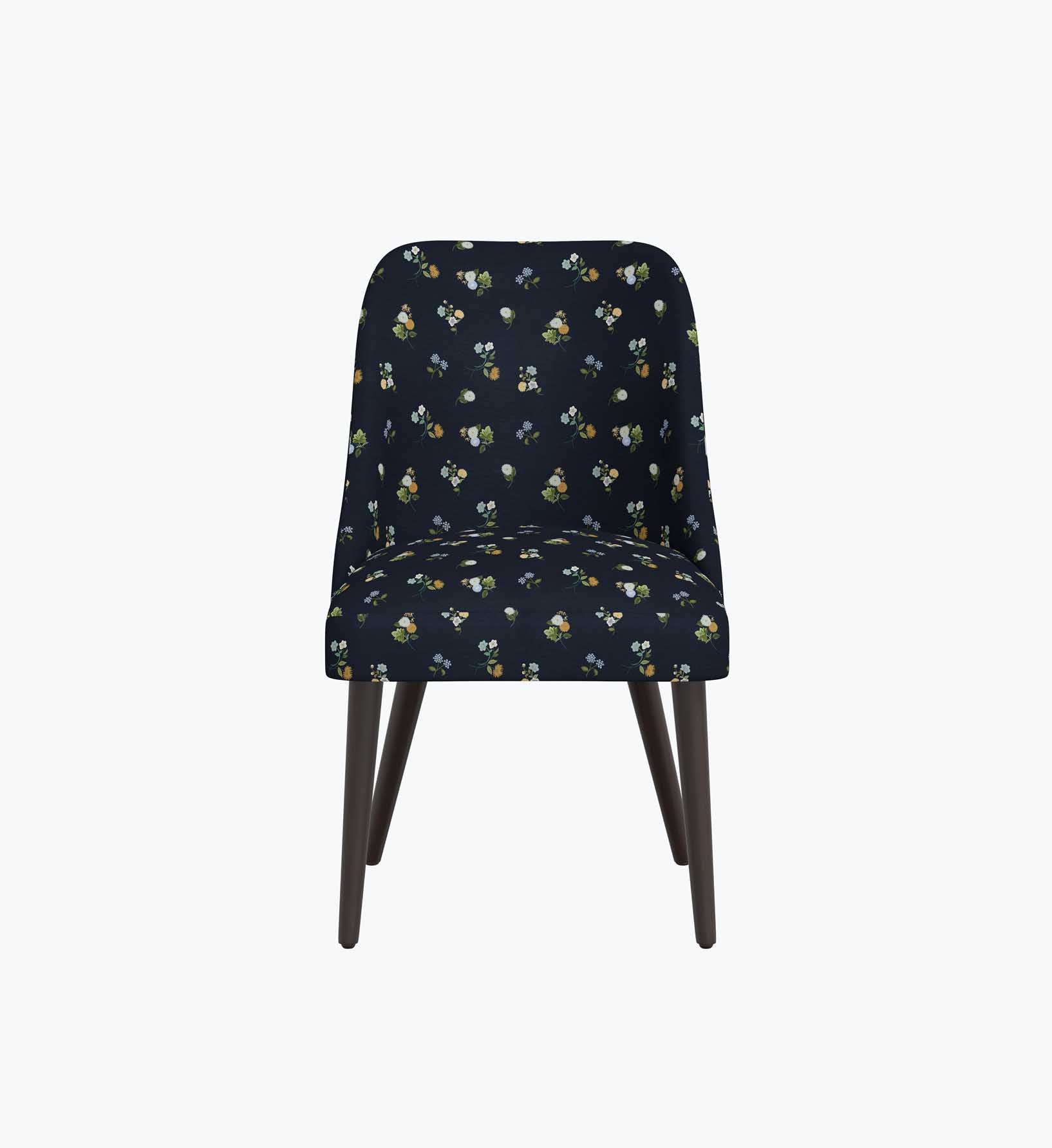 Clare Dining Chair - Ditsy Dahlia Navy