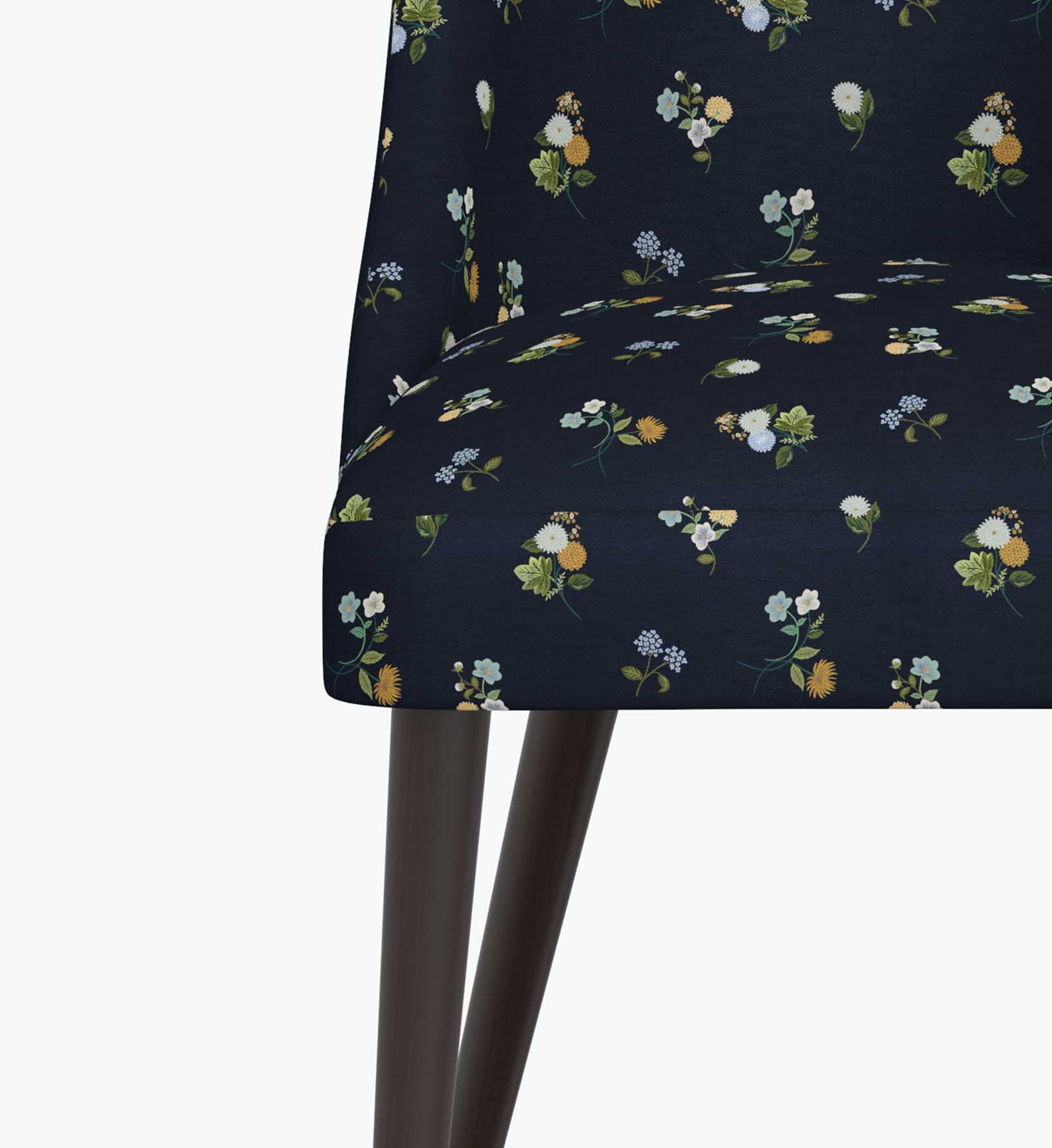 Clare Dining Chair - Ditsy Dahlia Navy