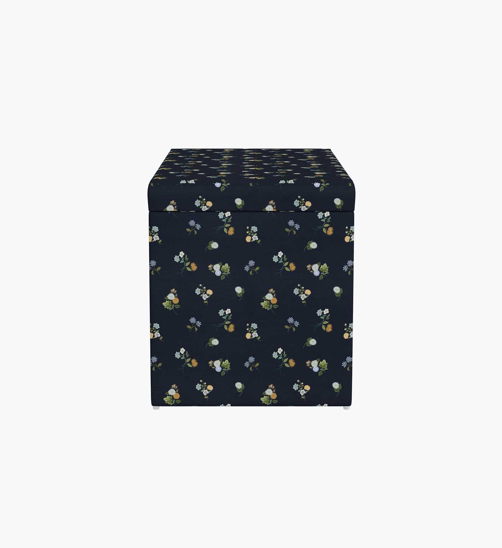 Willie Storage Bench - Ditsy Dahlia Navy