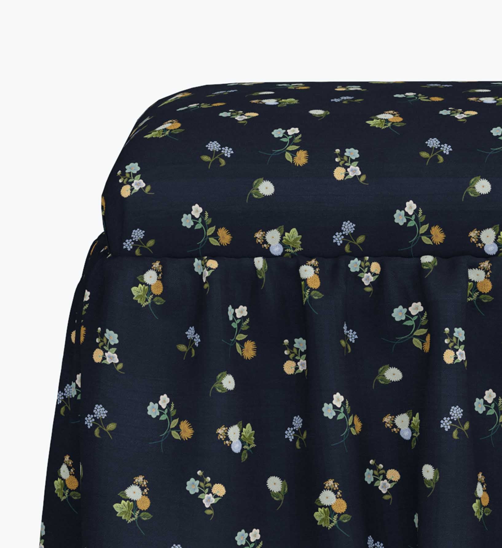 Surrey Dining Bench - Ditsy Dahlia Navy