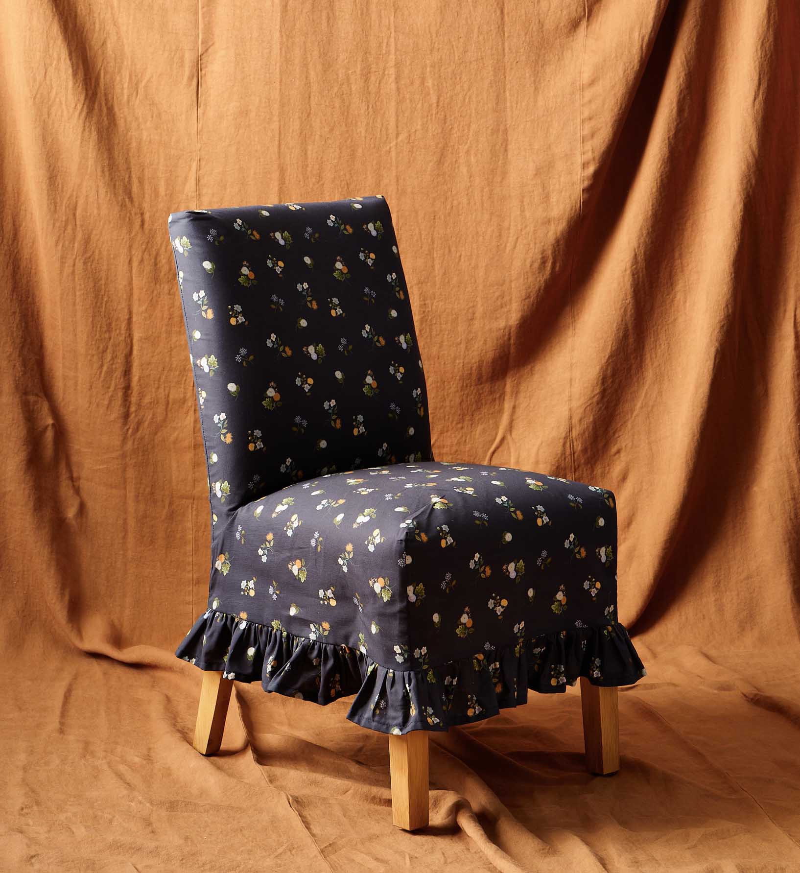 Louise Slipcover - Ditsy Dahlia Navy