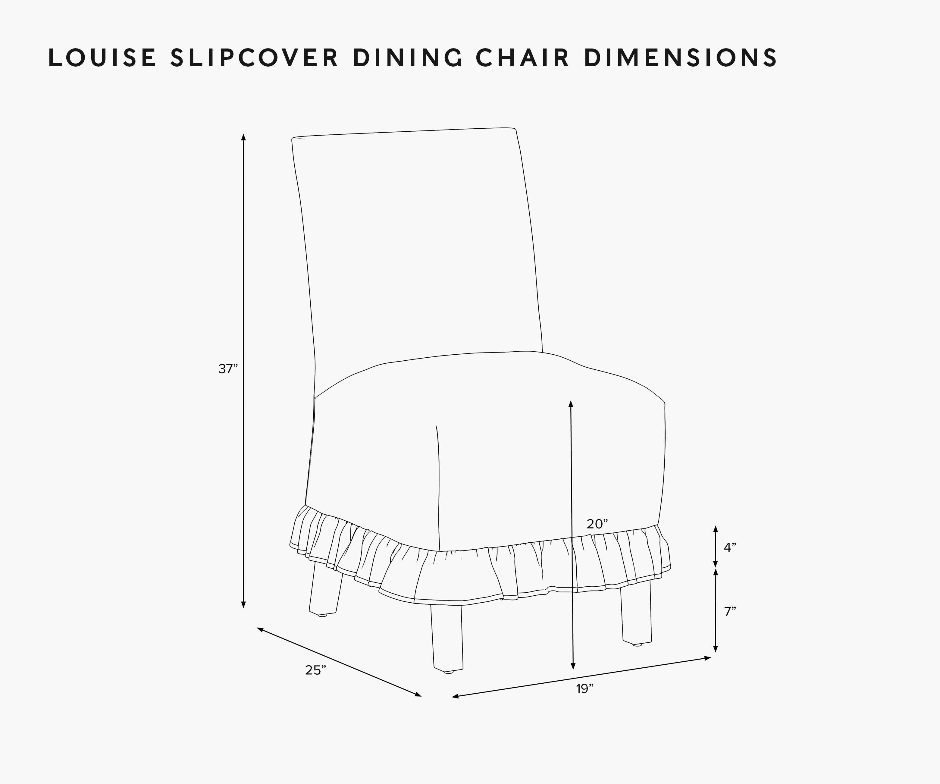 Louise Slipcover Dining Chair - Climbing Vines