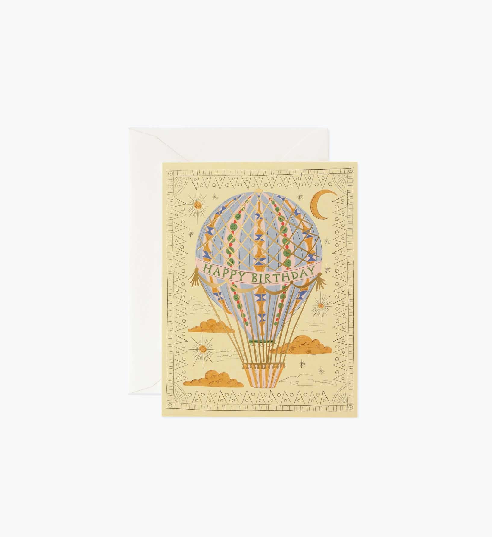 Hot Air Balloon Birthday Card