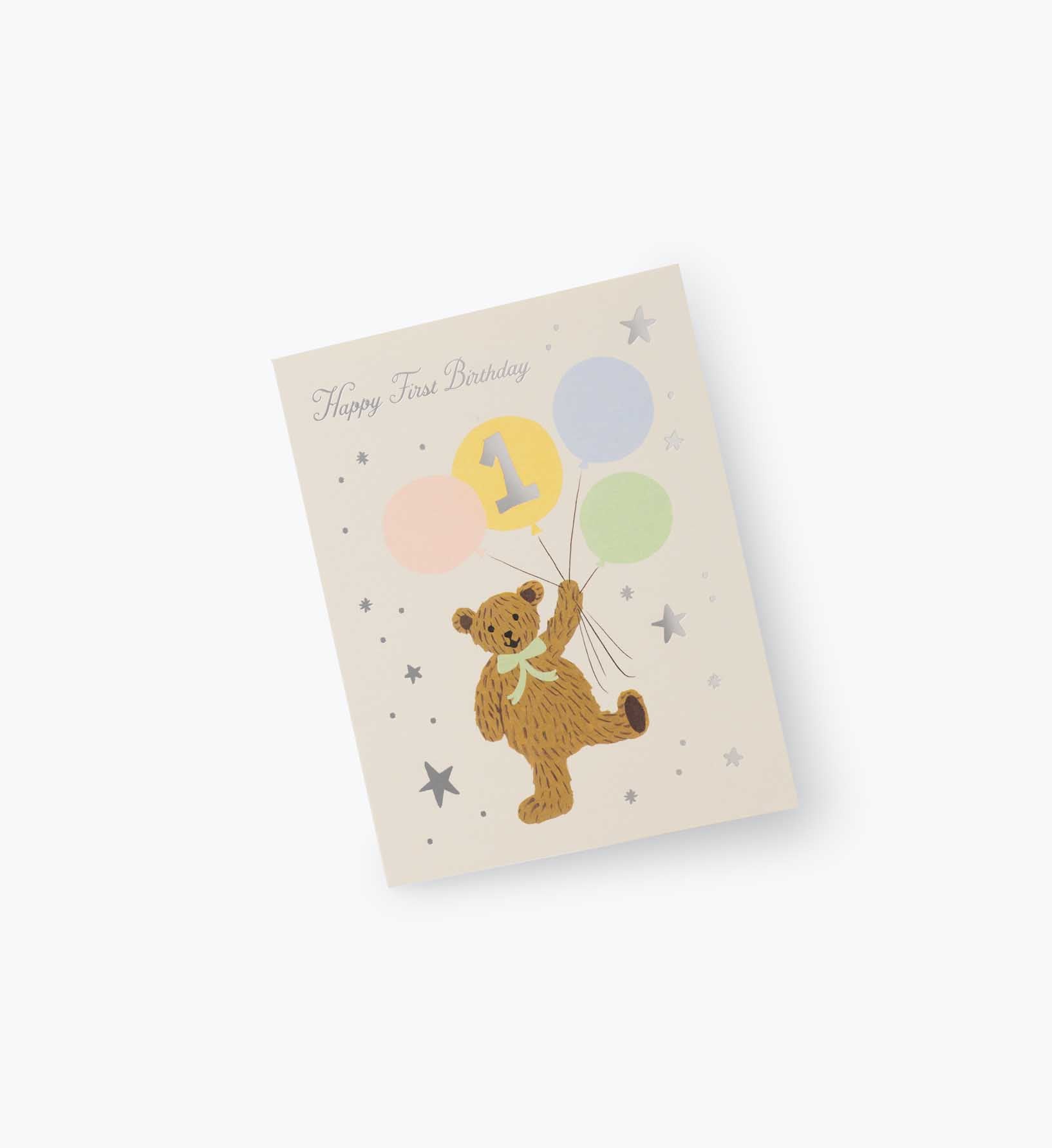 First Birthday Bear Birthday Card