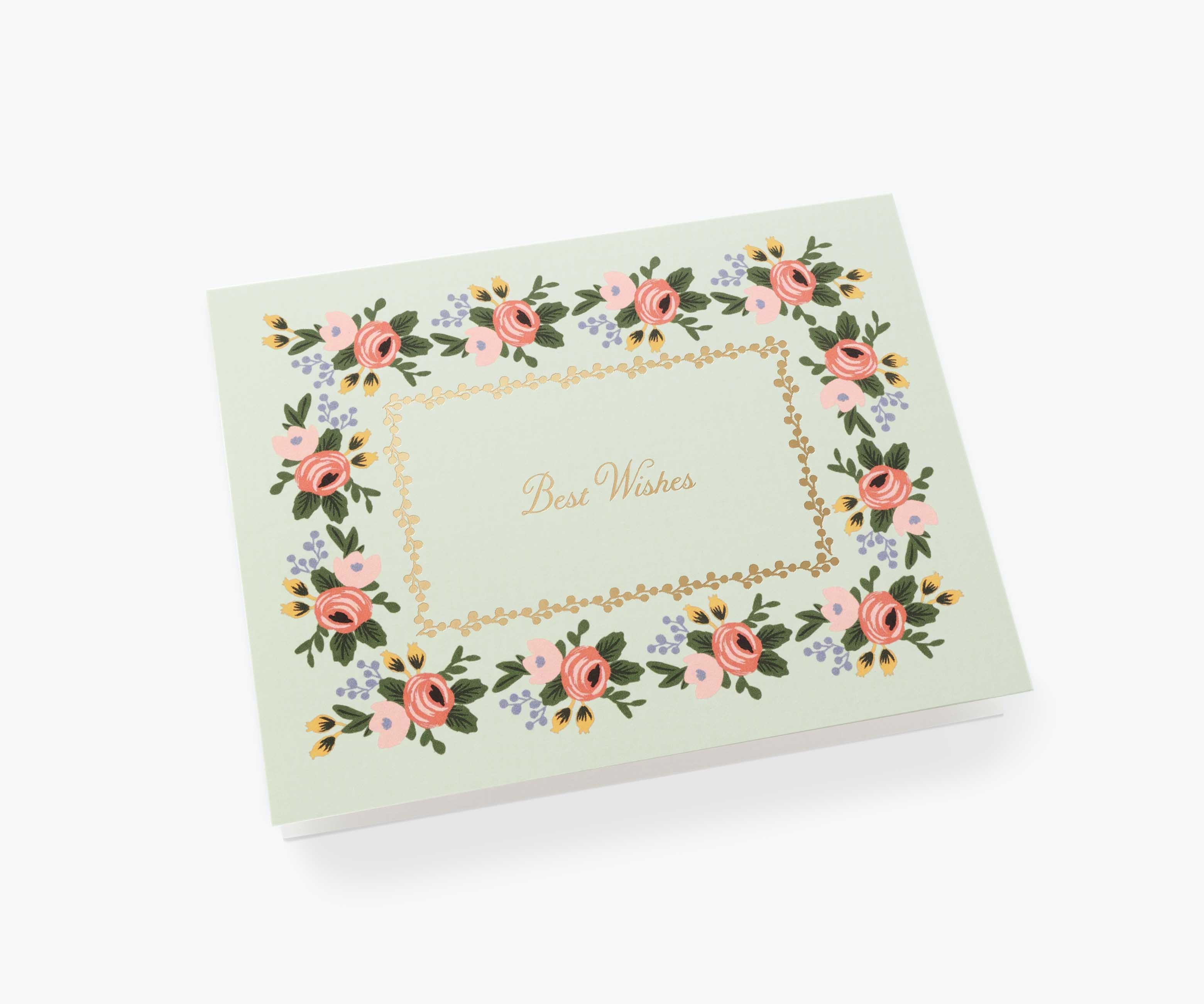 Rosa Best Wishes Card
