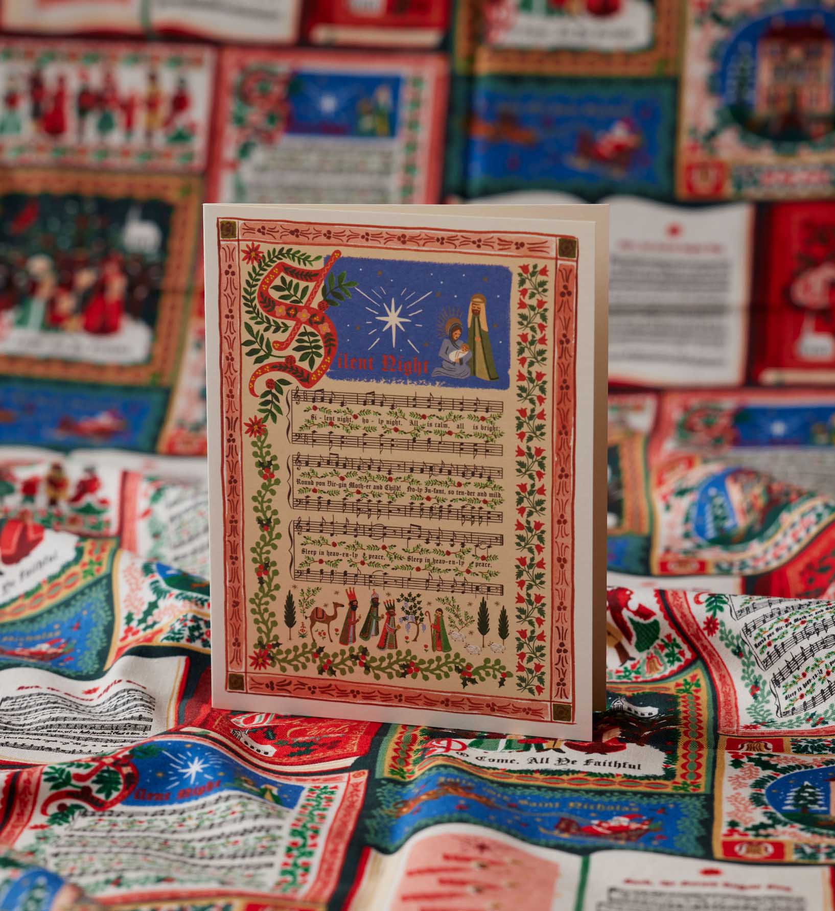 Silent Night Holiday Card - Single Card