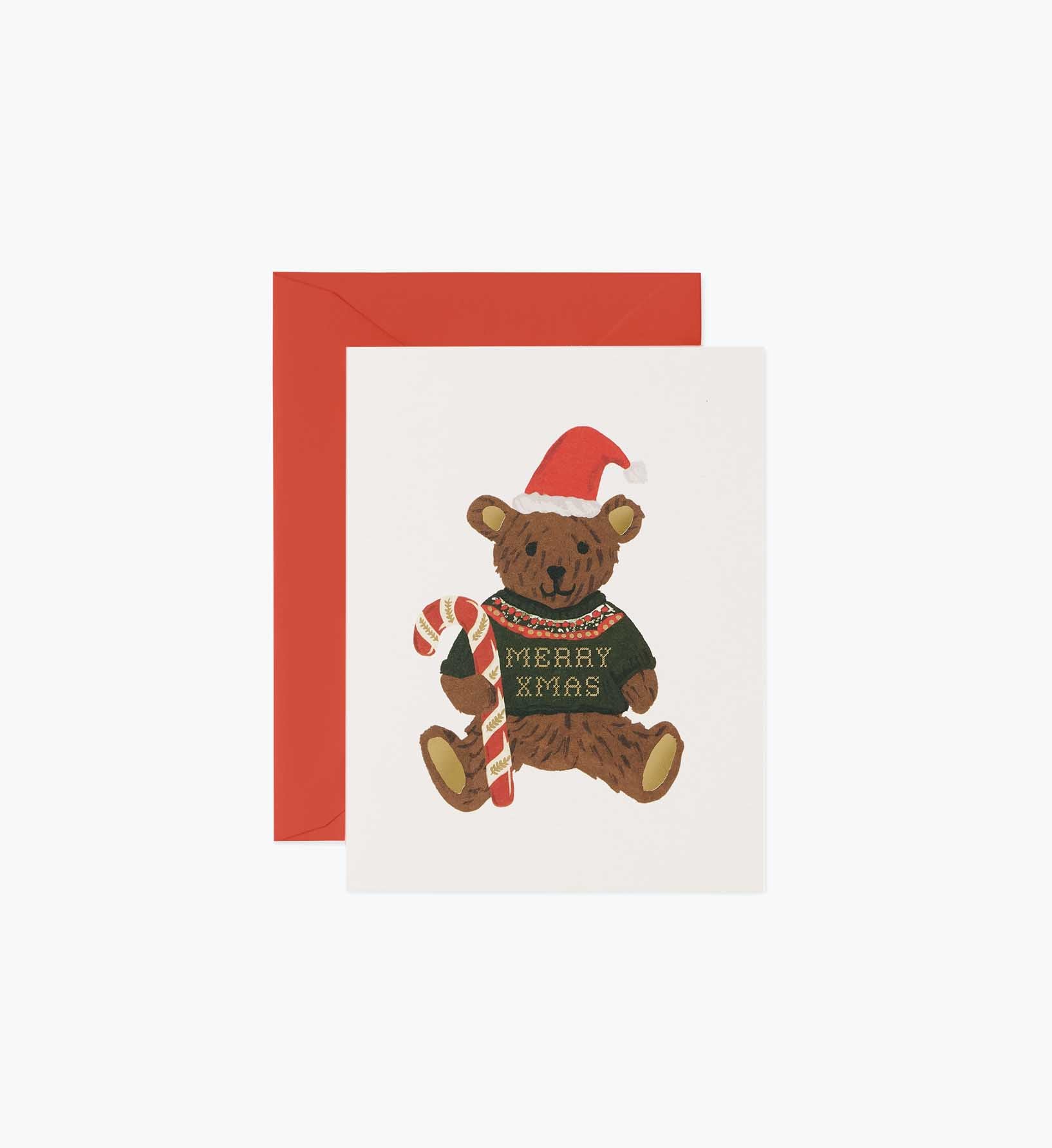 Beary Christmas Holiday Card - Single Card