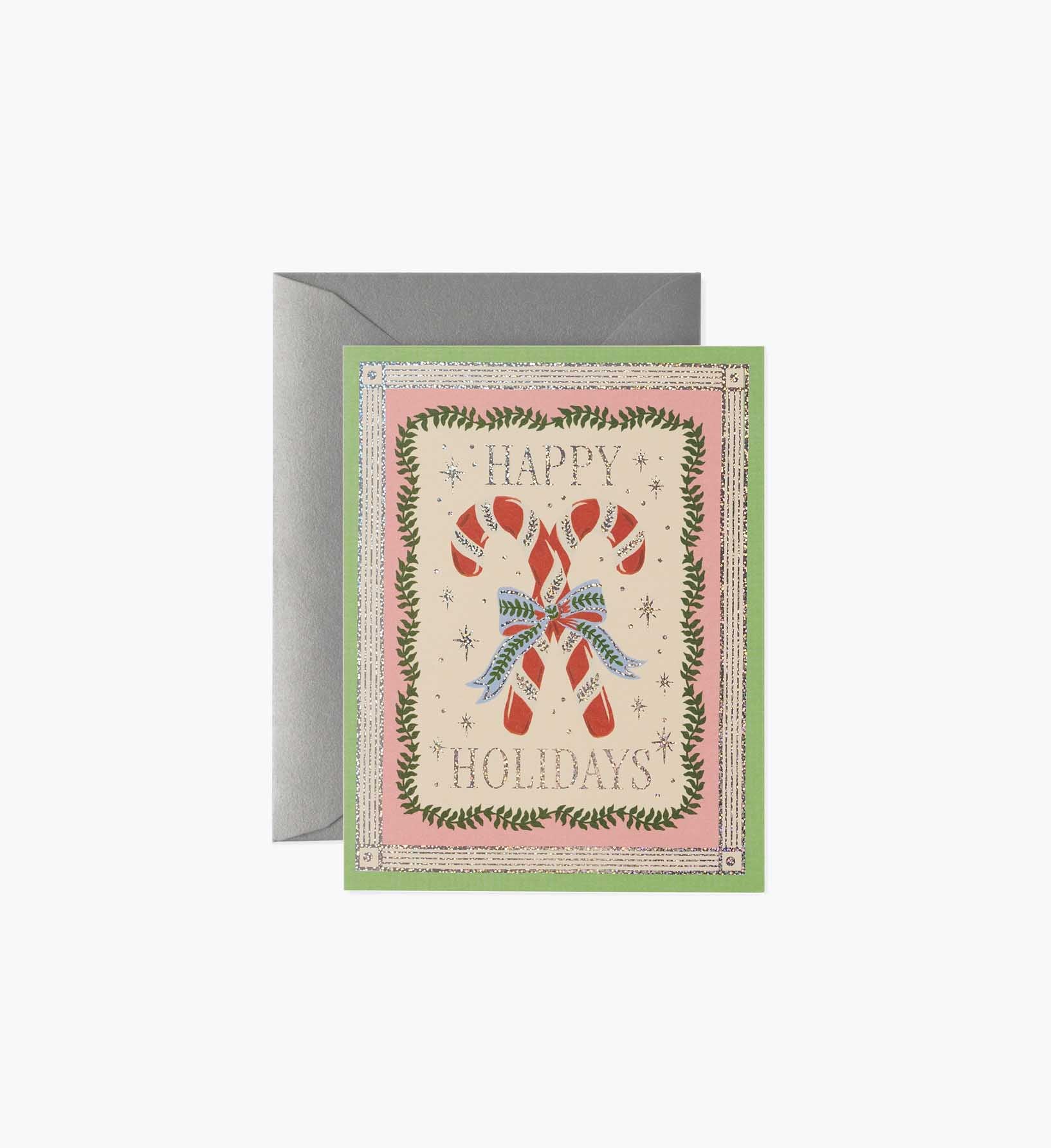 Candy Cane Holiday Card - Single Card