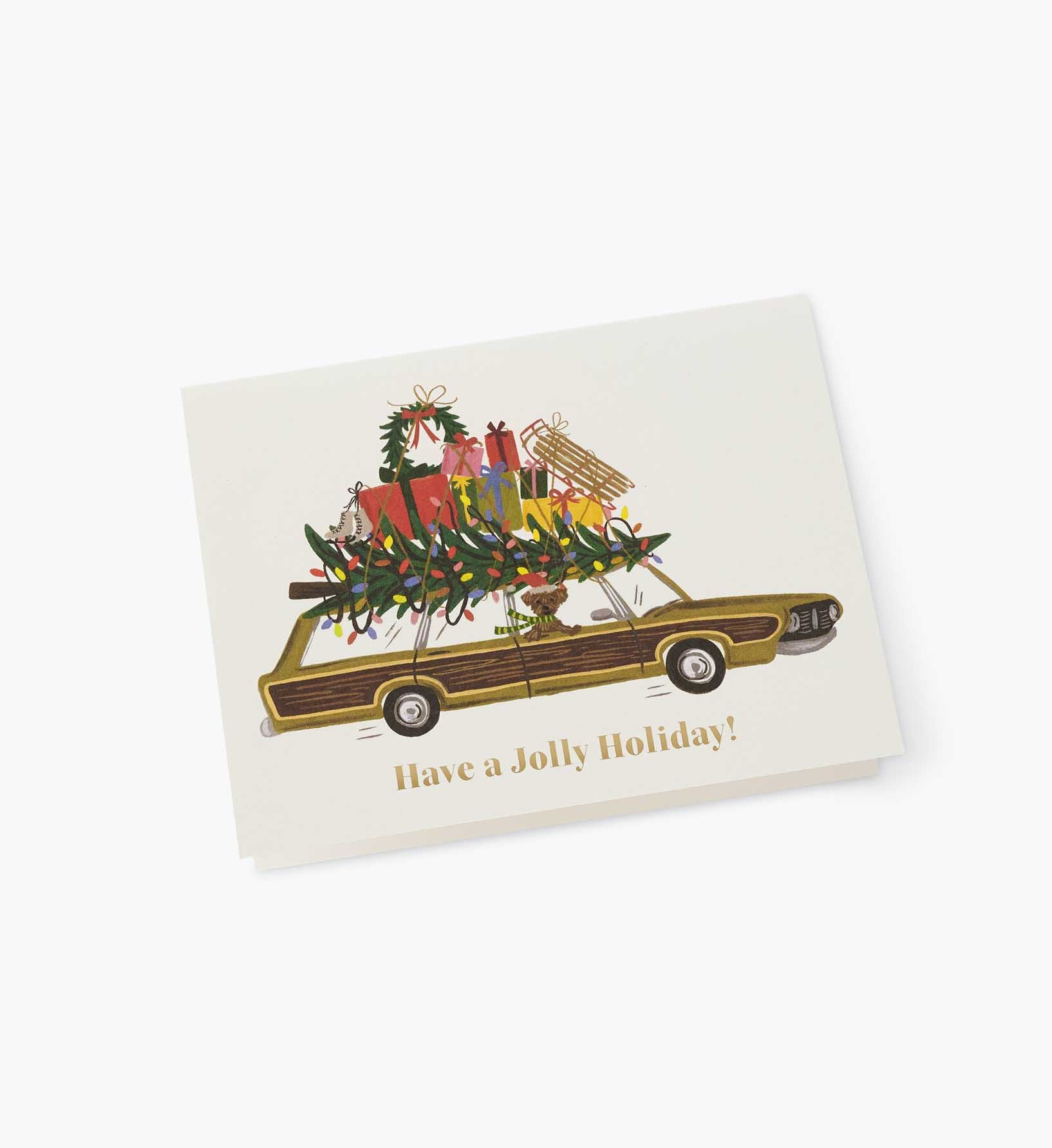 Jolly Holiday Wagon Holiday Cards - Boxed Set