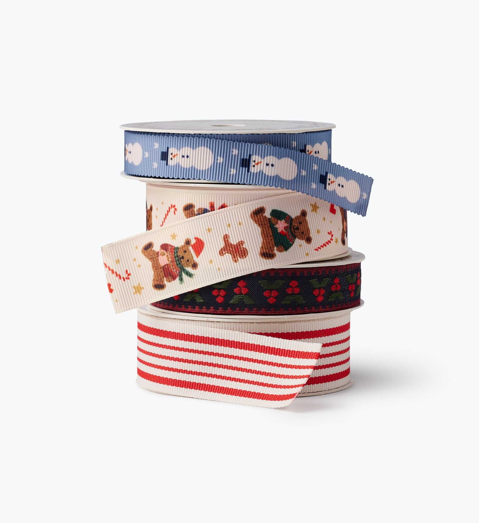 Ribbon Set of 4 - Beary Christmas