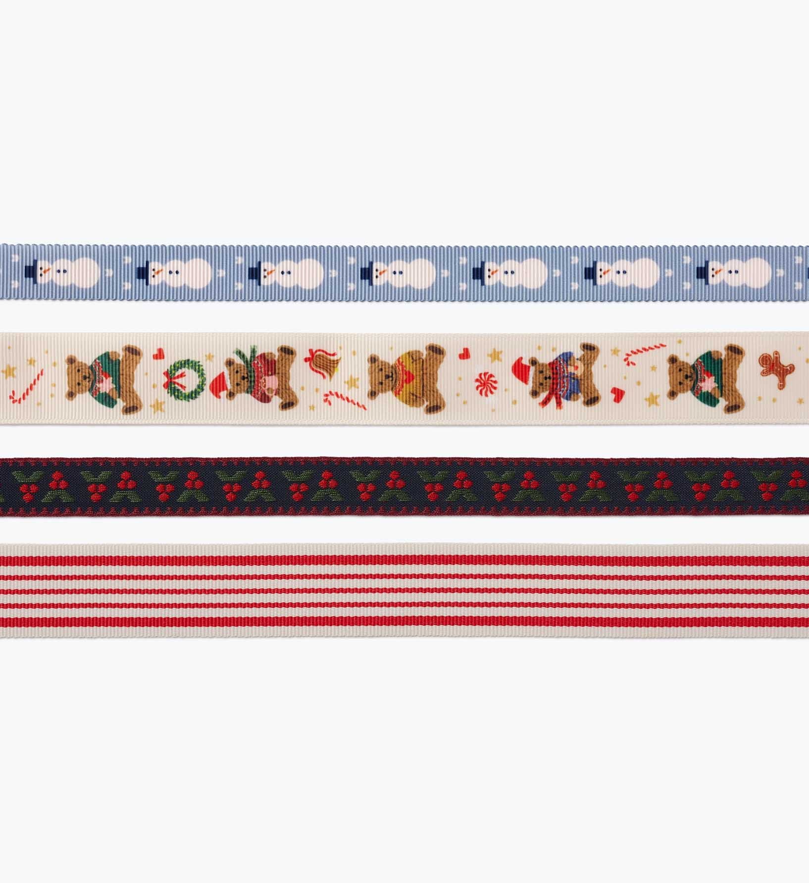 Ribbon Set of 4 - Beary Christmas