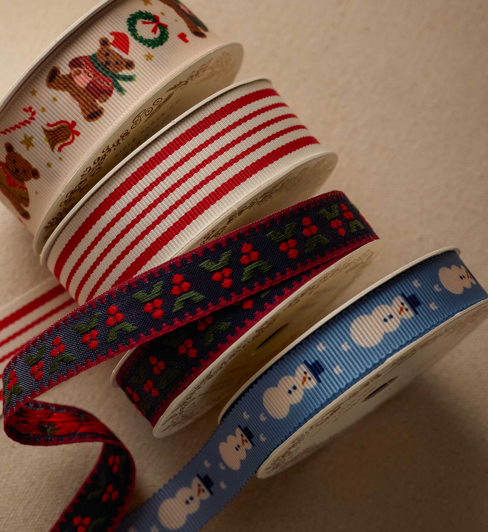 Ribbon Set of 4 - Beary Christmas